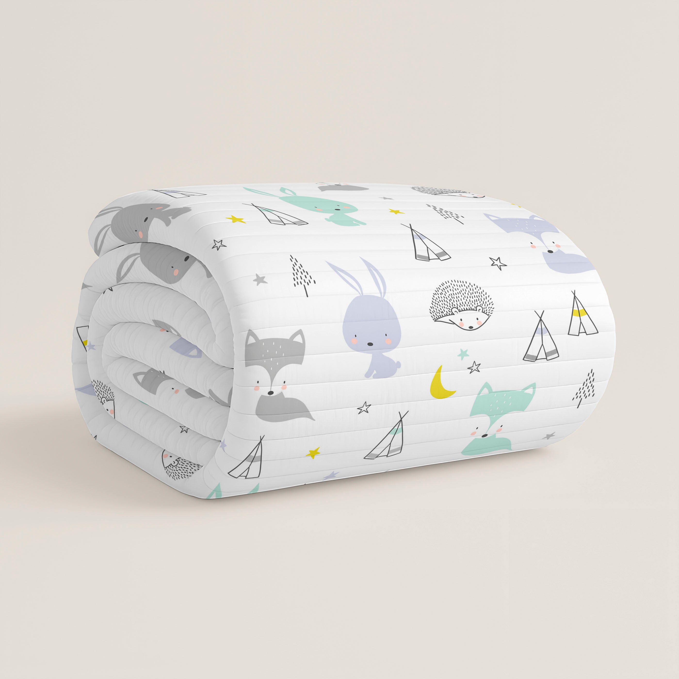 COLCHA BOUTI REVERSIBLE ESTAMPADA INFANTIL LETS DREAM 100% ALGODÓN