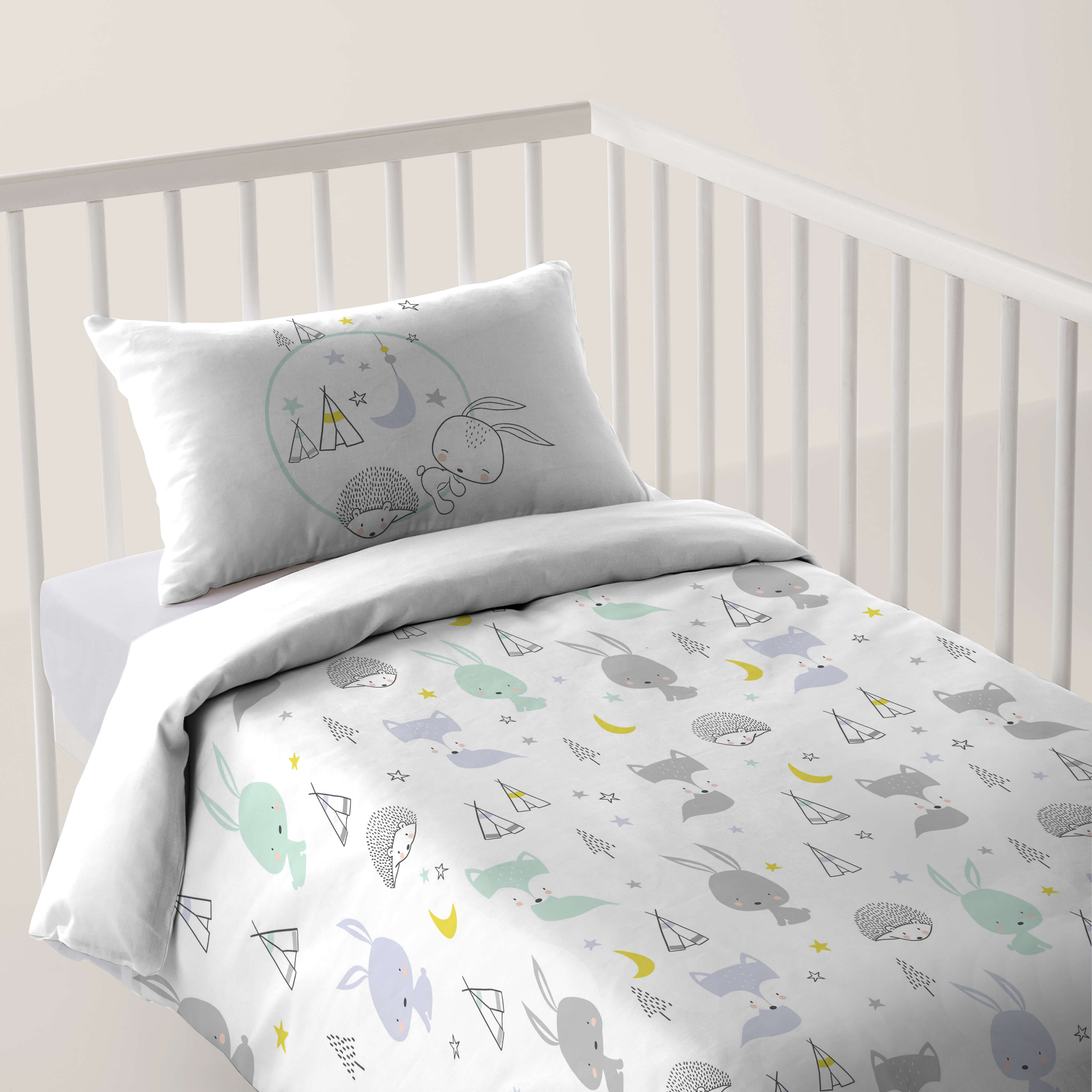 FUNDA NÓRDICA CUNA BEBÉ LETS DREAM 100% ALGODÓN