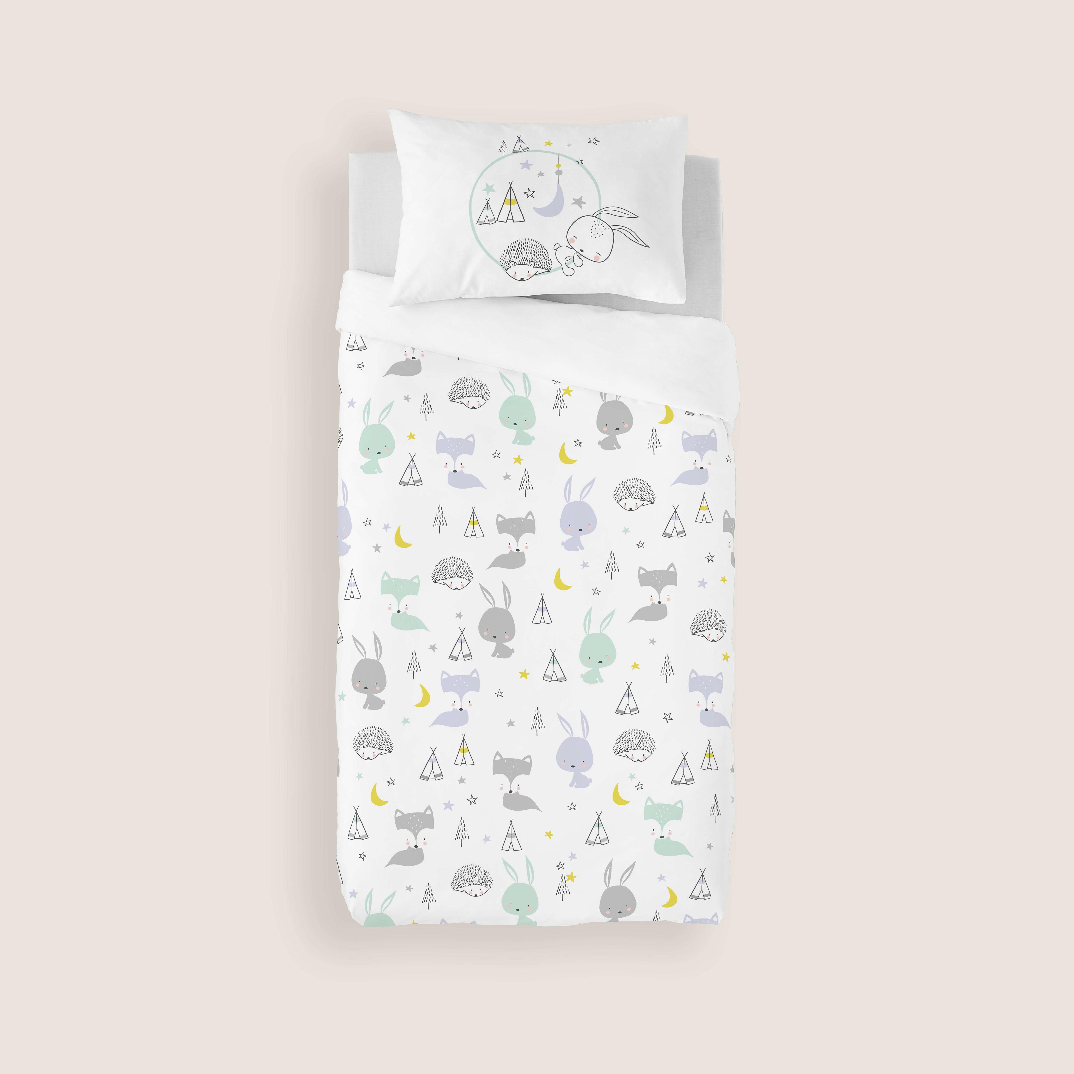 FUNDA NÓRDICA CUNA BEBÉ LETS DREAM 100% ALGODÓN