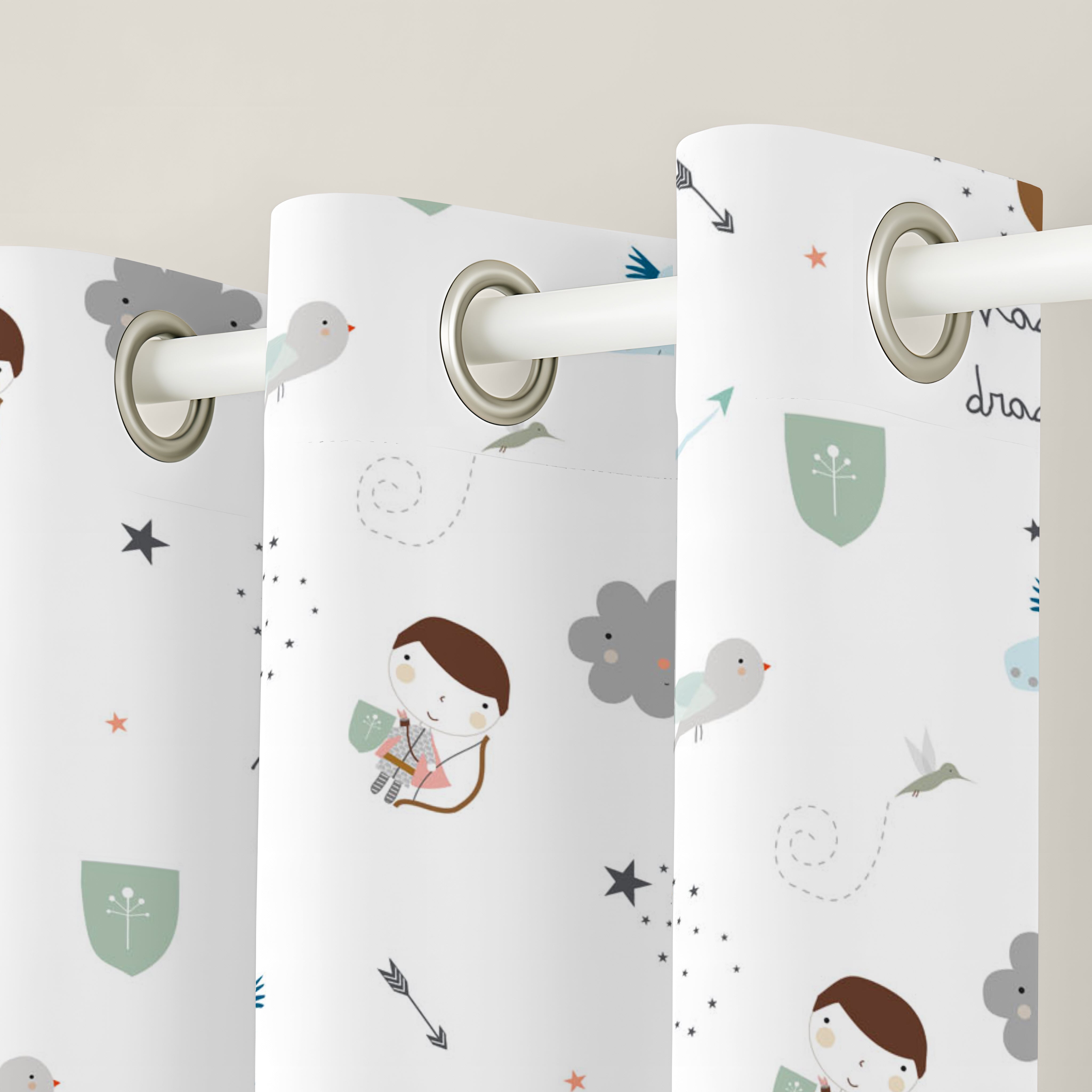 CORTINA INFANTIL MAGIC DRAGON 100% ALGODÓN