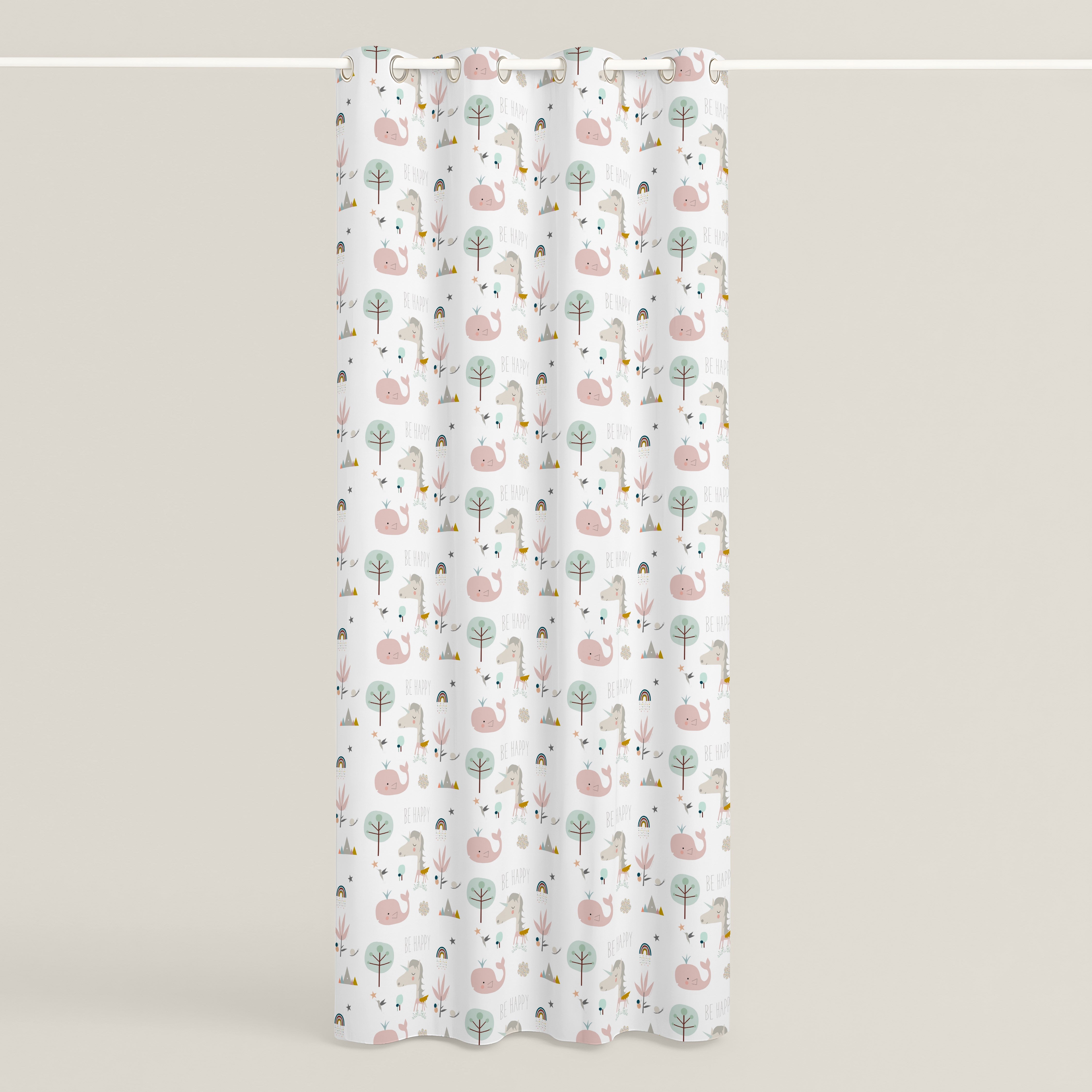 CORTINA INFANTIL RAINBOWLAND 100% ALGODÓN