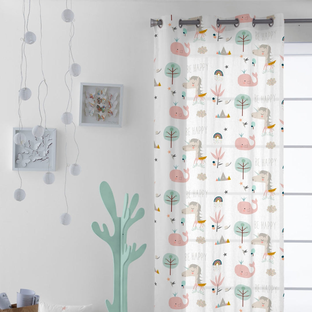 CORTINA INFANTIL RAINBOWLAND 100% ALGODÓN