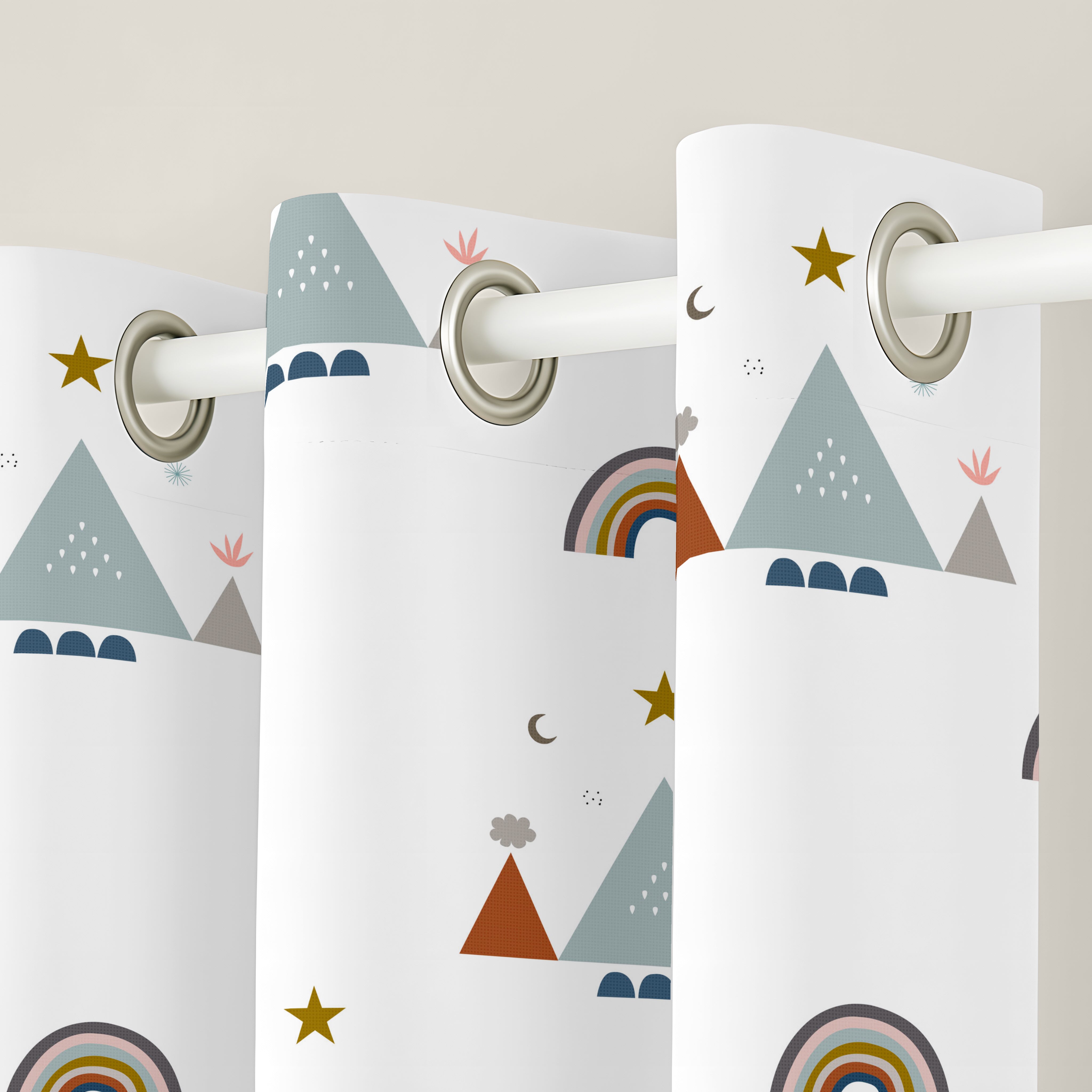 CORTINA INFANTIL SUSANITA AZUL B 100% ALGODÓN