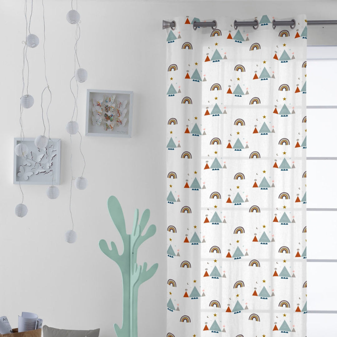 CORTINA INFANTIL SUSANITA AZUL B 100% ALGODÓN