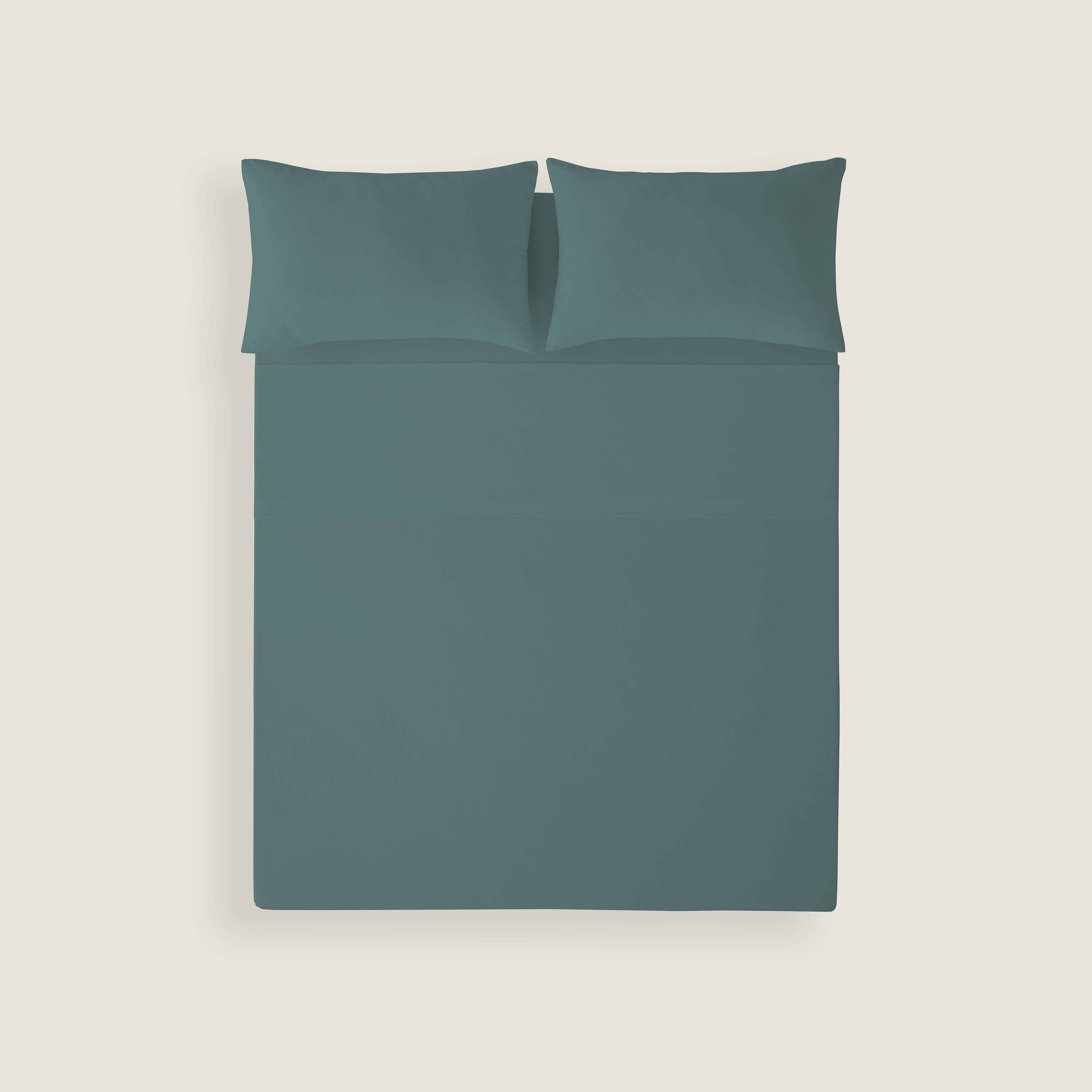 SÁBANA ENCIMERA 100% ALGODÓN VERDE OSCURO P.18-5612
