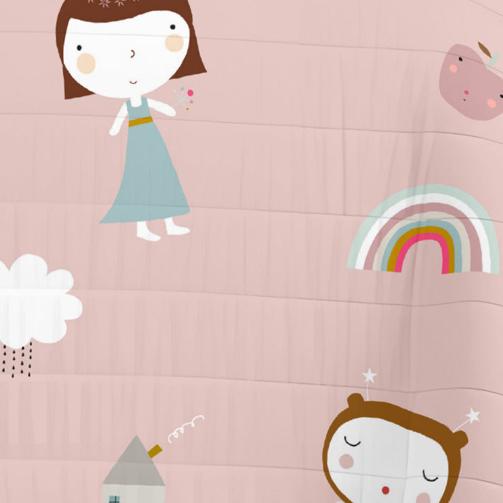 COLCHA BOUTI REVERSIBLE ESTAMPADA BEBÉ CUNA UNICORN WHITE 100% ALGODÓN