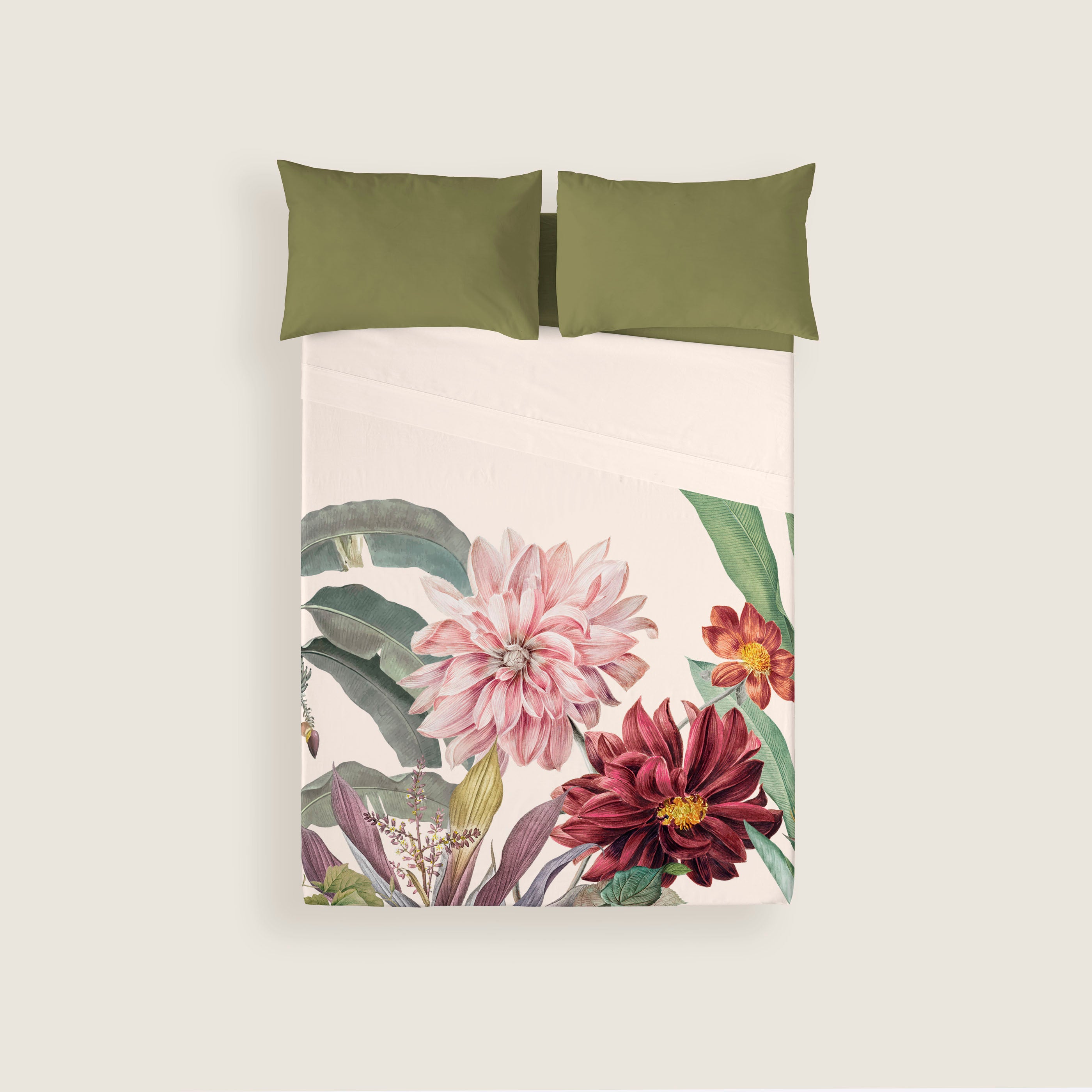 JUEGO SÁBANAS ESTAMPADAS MIRELLE 100% ALGODÓN