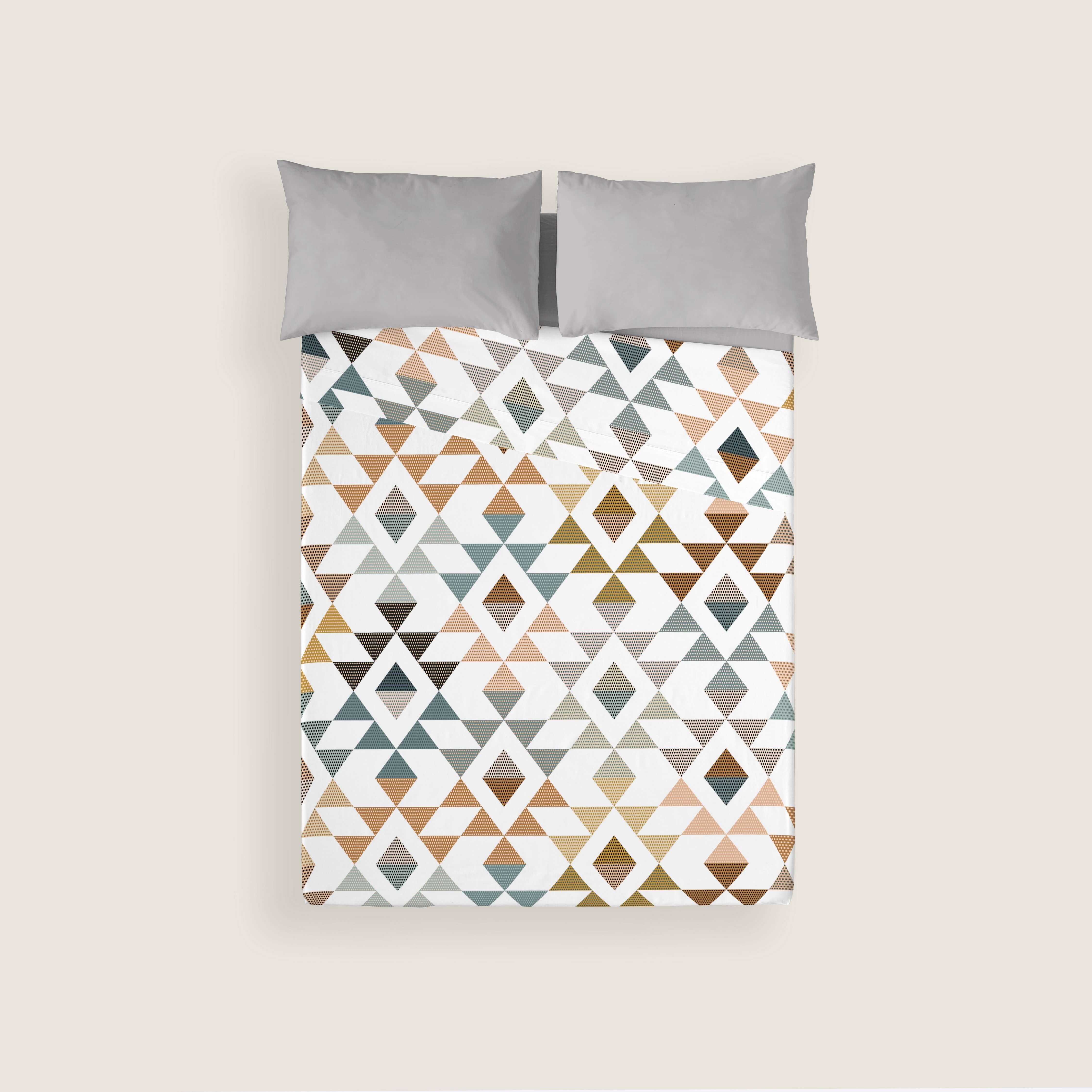 JUEGO SÁBANAS ESTAMPADAS OLSEN 100% ALGODÓN