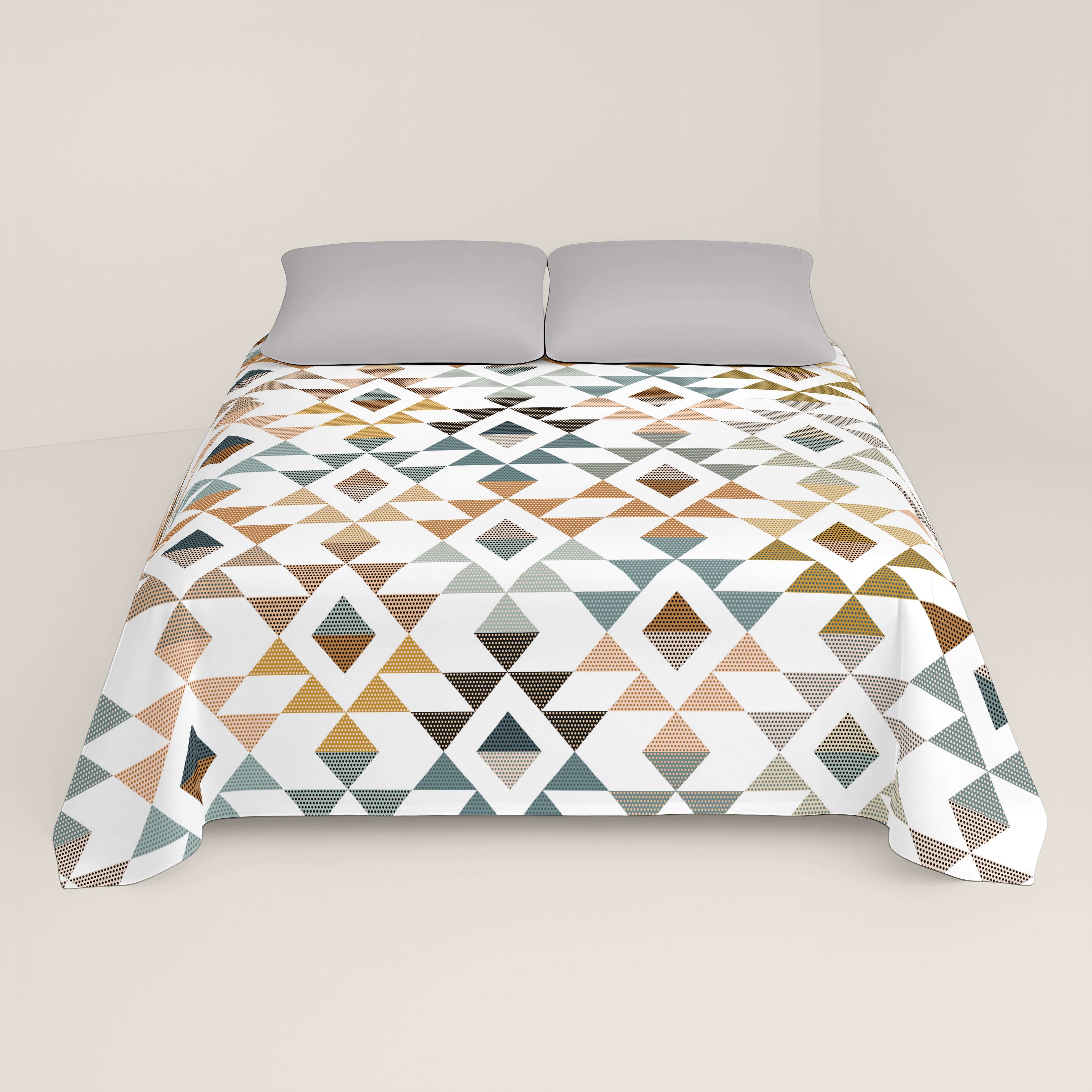 JUEGO SÁBANAS ESTAMPADAS OLSEN 100% ALGODÓN