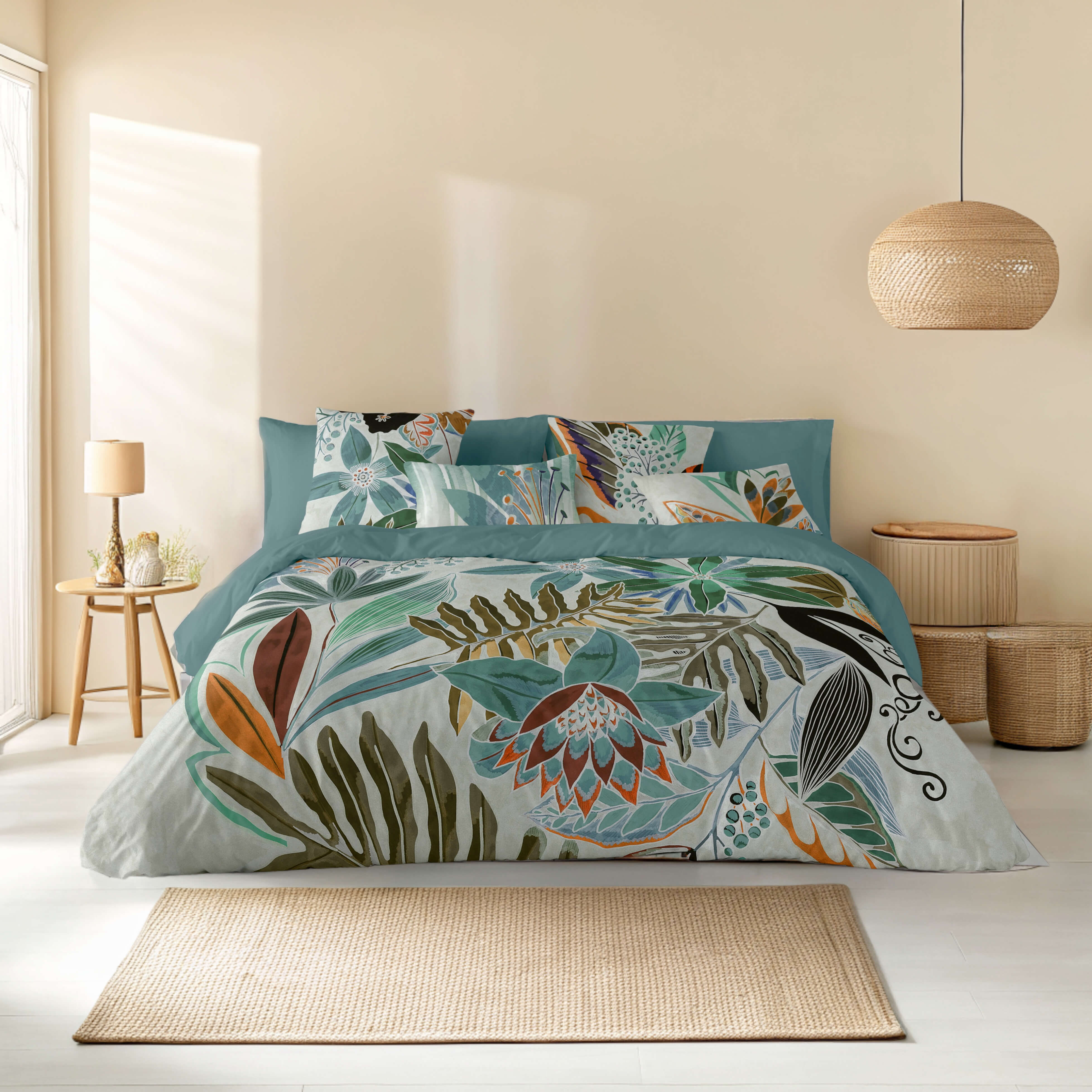 FUNDA NÓRDICA ESTAMPADA SORELA 100% ALGODÓN