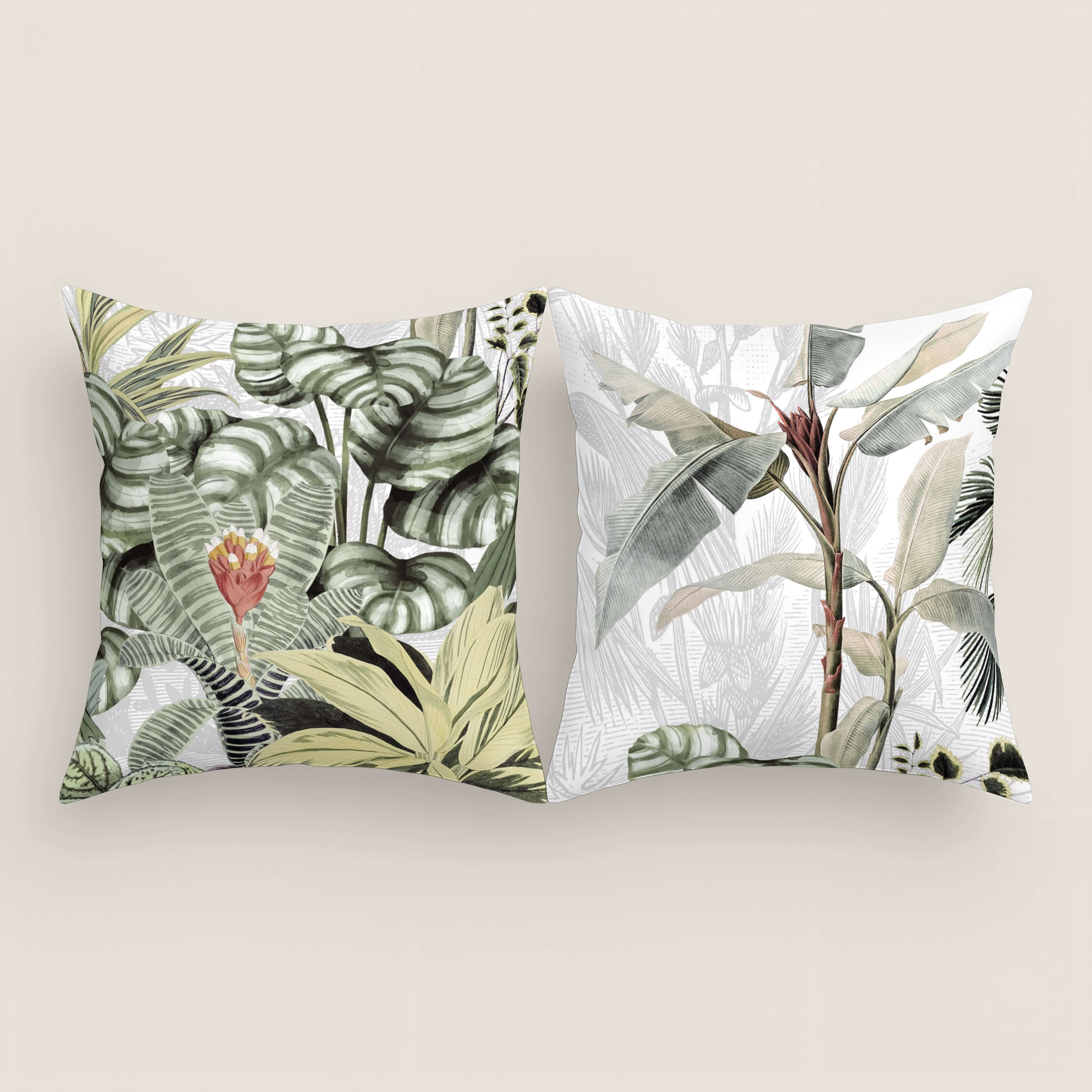 FUNDA DE COJÍN ESTAMPADO AMAZONIA 100% ALGODÓN