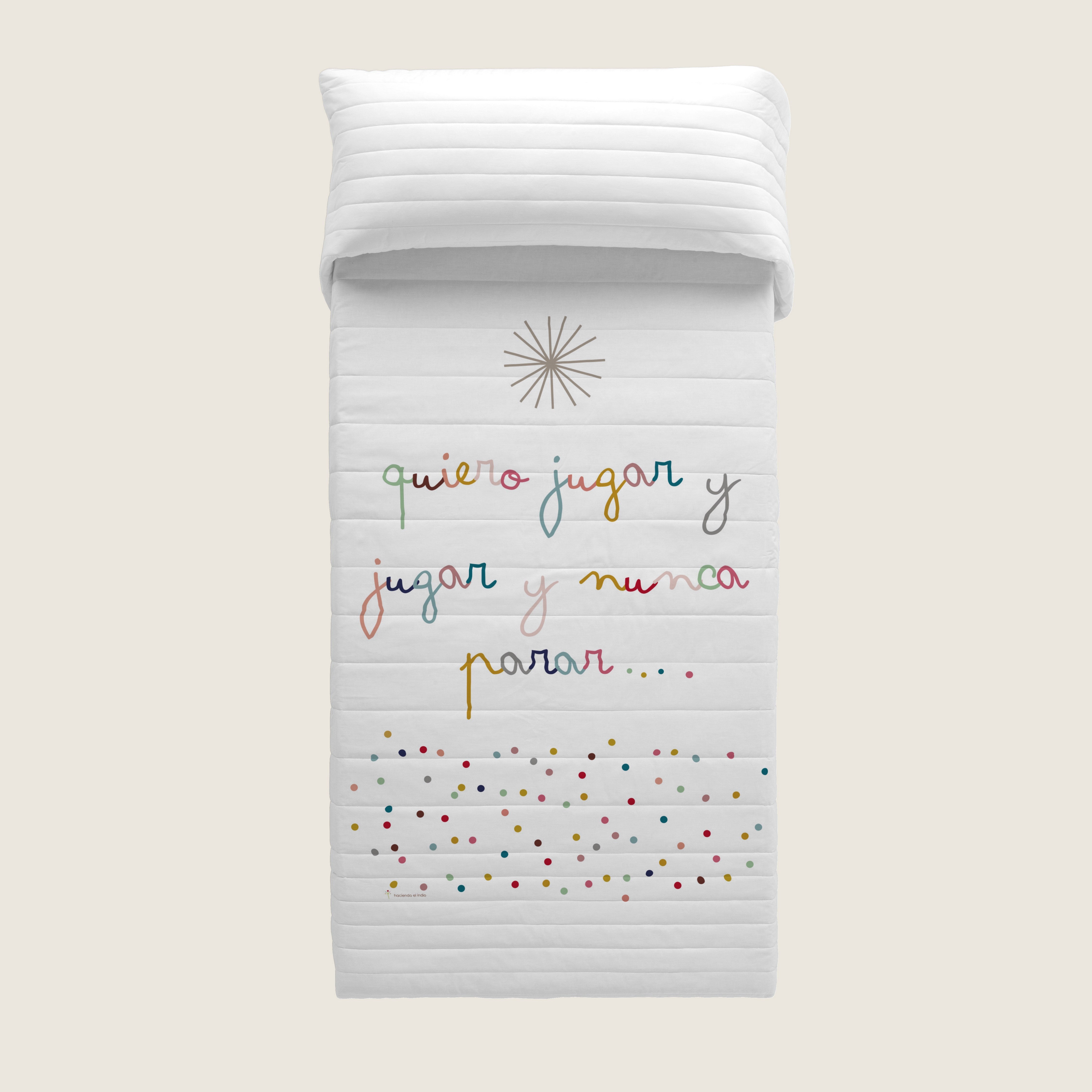 COPRILETTO BOUTIS REVERSIBILE STAMPATO PER BAMBINI GIOCARE 100% COTONE