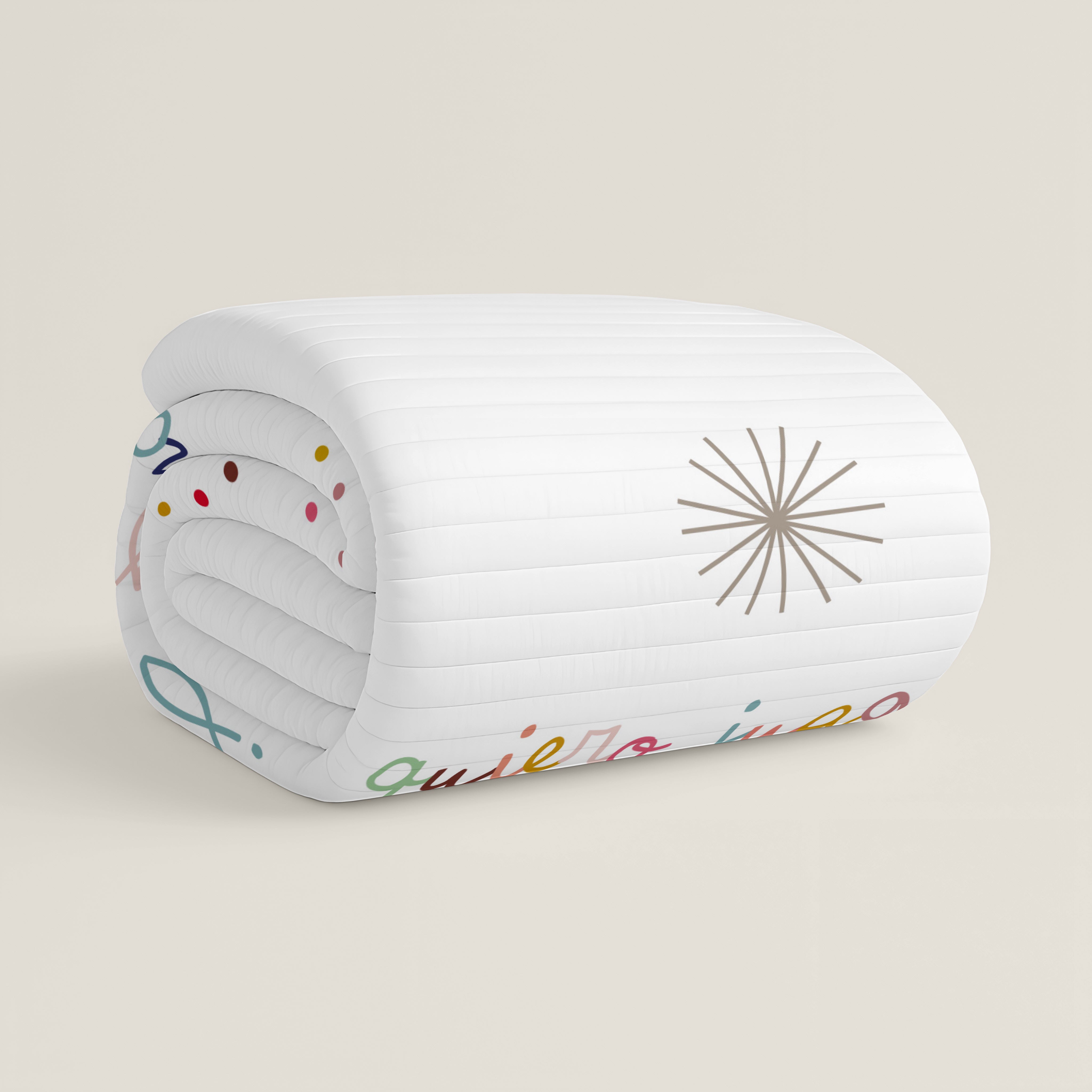 COPRILETTO BOUTIS REVERSIBILE STAMPATO PER BAMBINI GIOCARE 100% COTONE