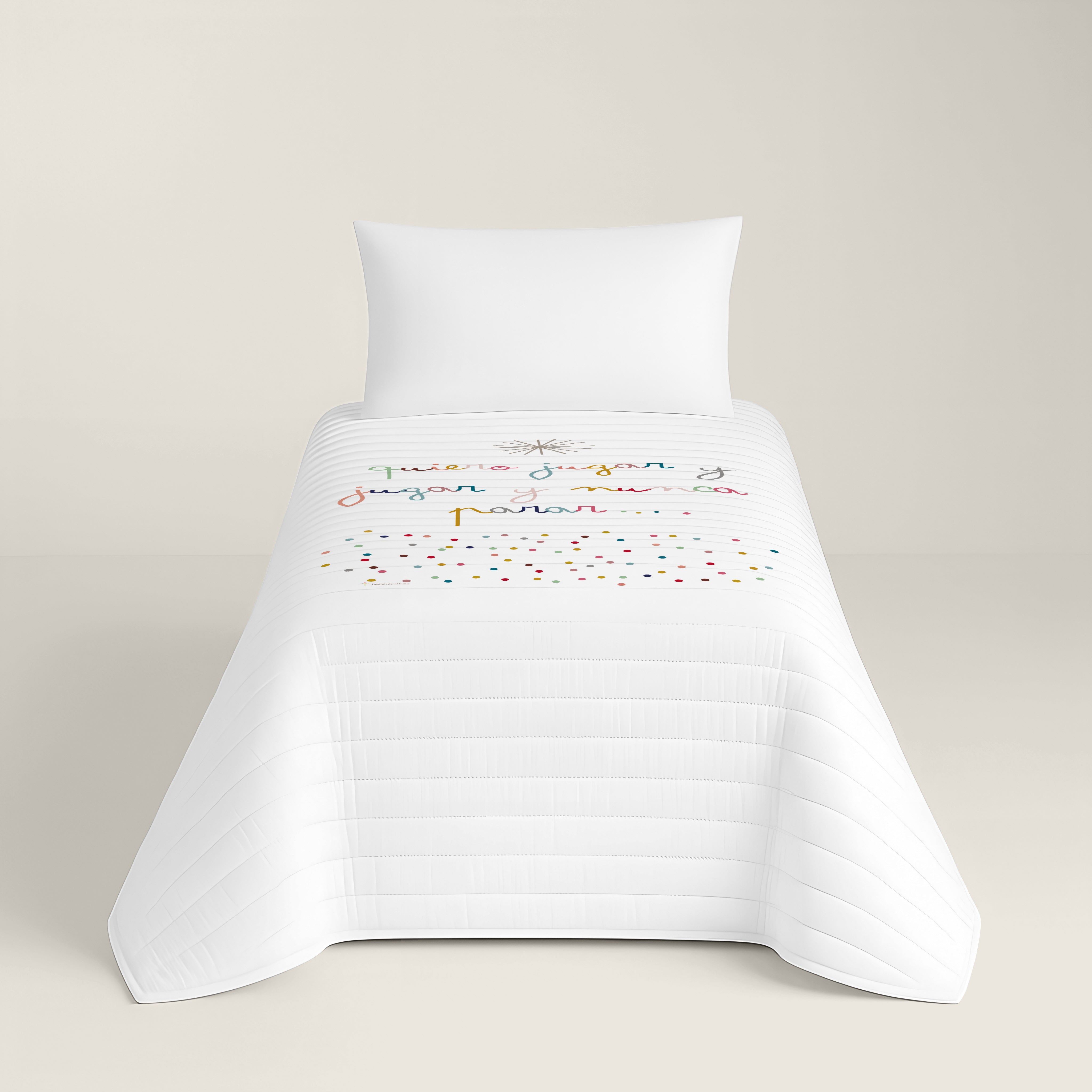 COPRILETTO BOUTIS REVERSIBILE STAMPATO PER BAMBINI GIOCARE 100% COTONE