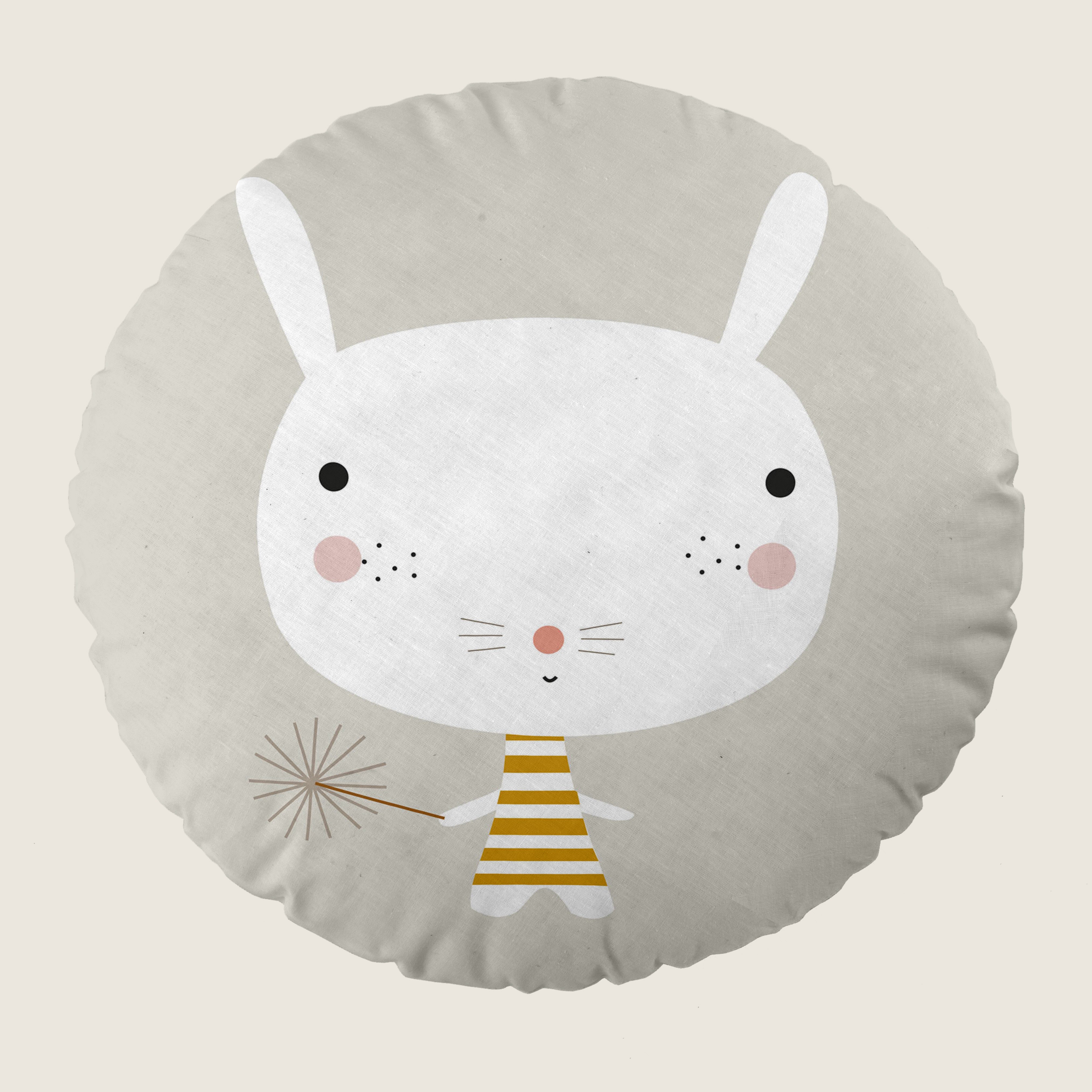 COJÍN REDONDO INFANTIL ESTAMPADO JUGAR