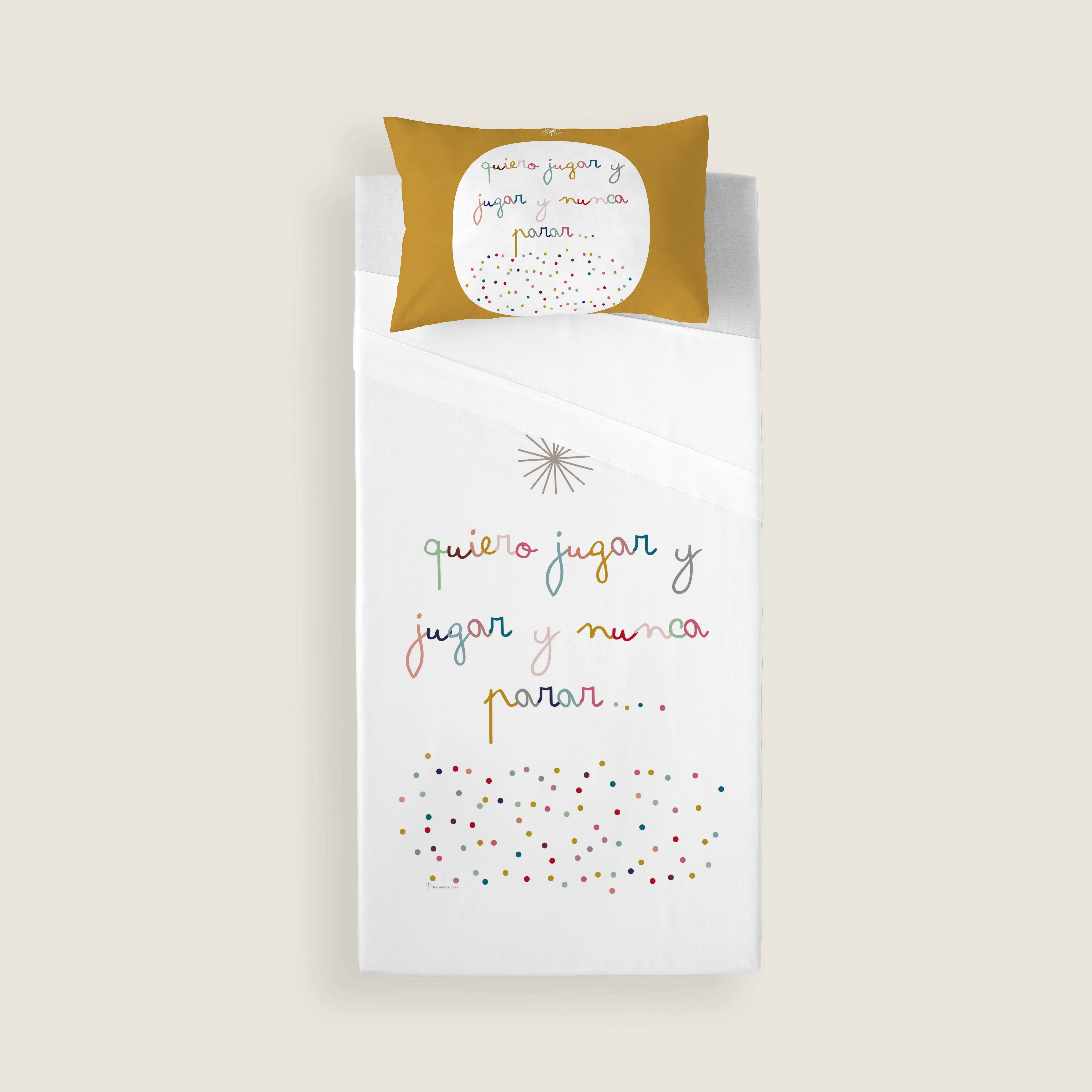 JUEGO DE SÁBANAS CUNA BEBÉ JUGAR 100% ALGODÓN