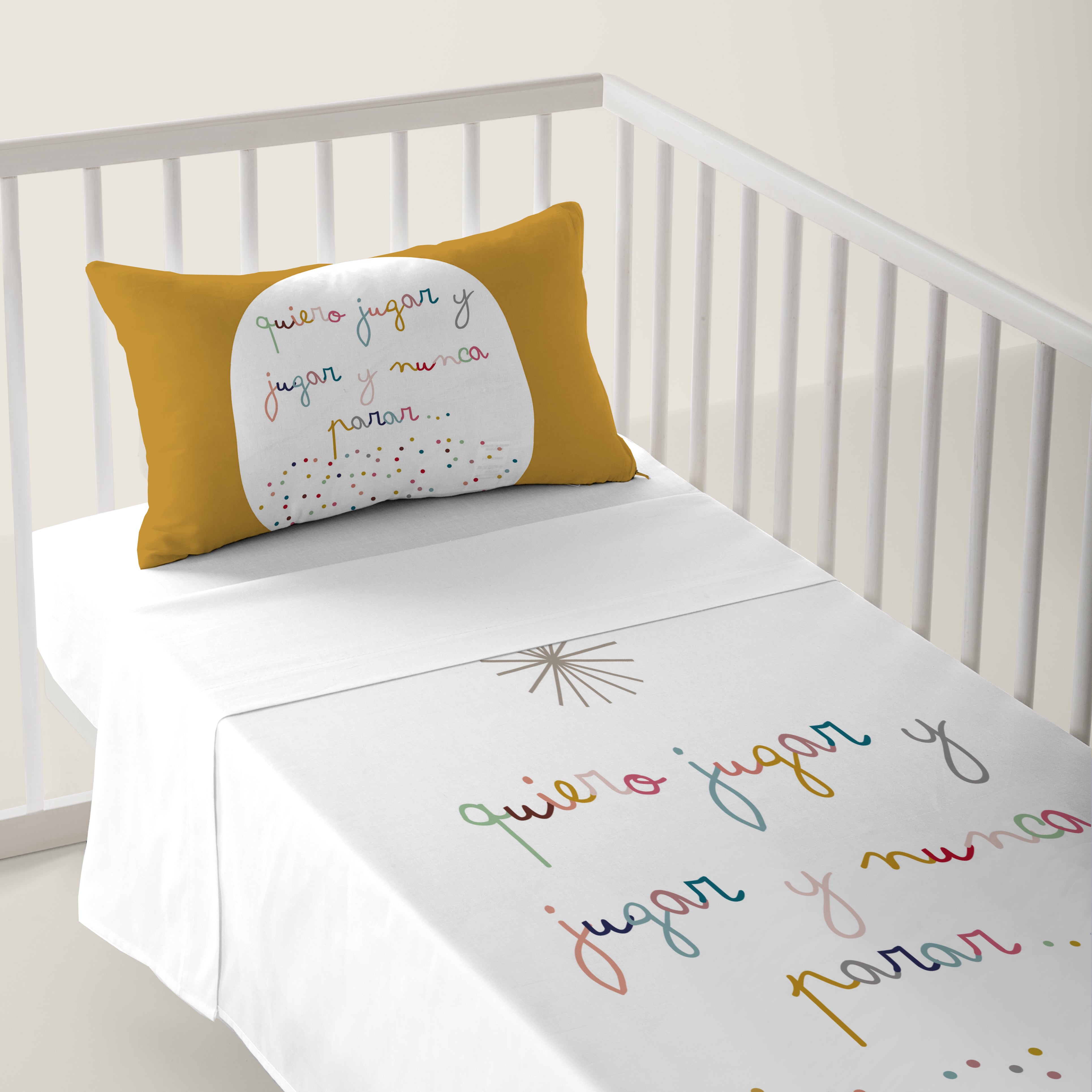 JUEGO DE SÁBANAS CUNA BEBÉ JUGAR 100% ALGODÓN