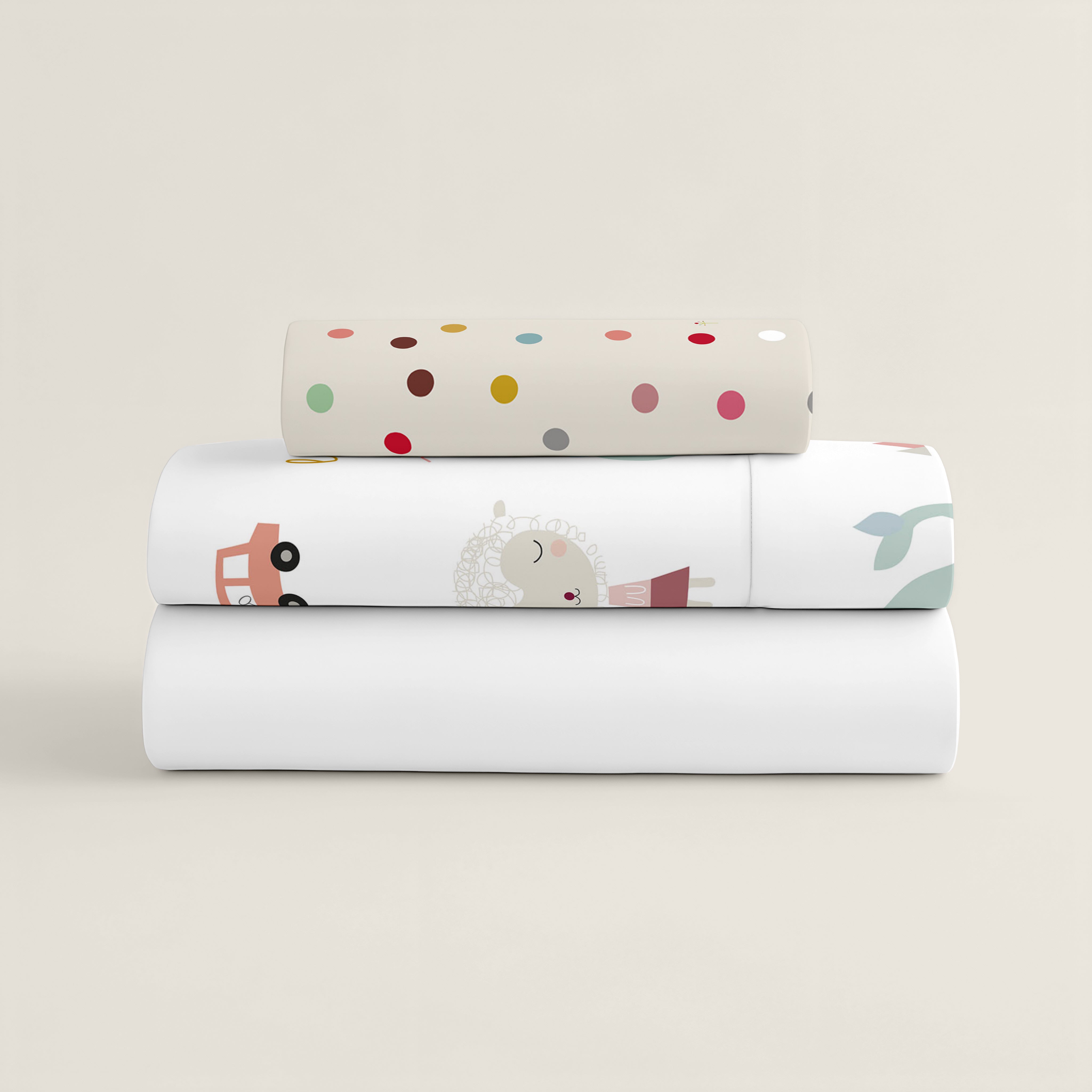 JUEGO DE SÁBANAS CUNA BEBÉ JUGAR REV 100% ALGODÓN