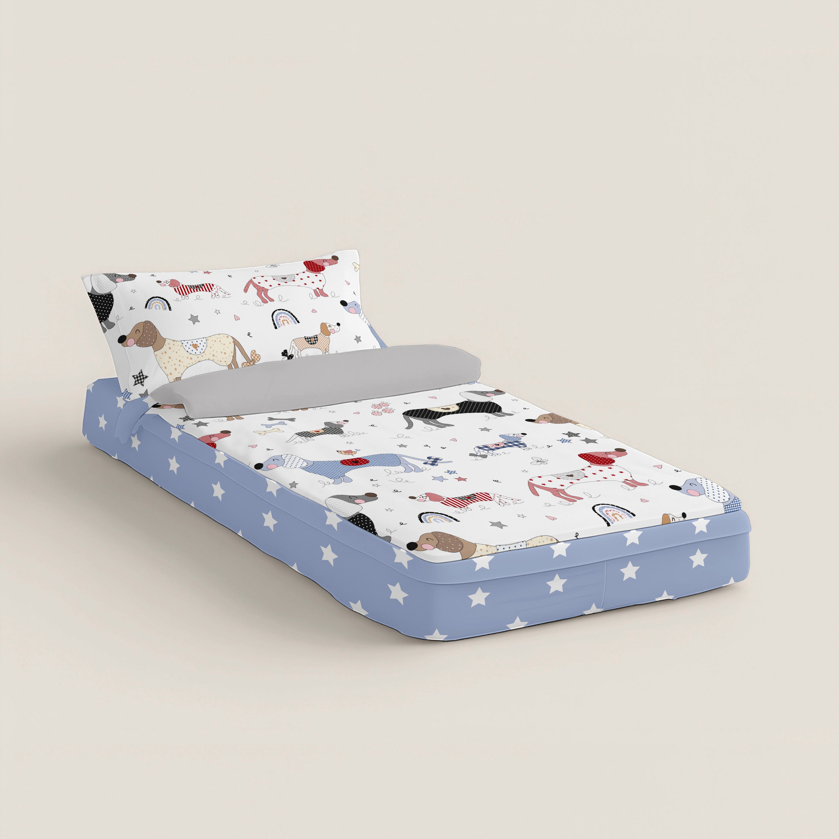 SACO NÓRDICO INFANTIL DOGGY PATCH 100% ALGODÓN