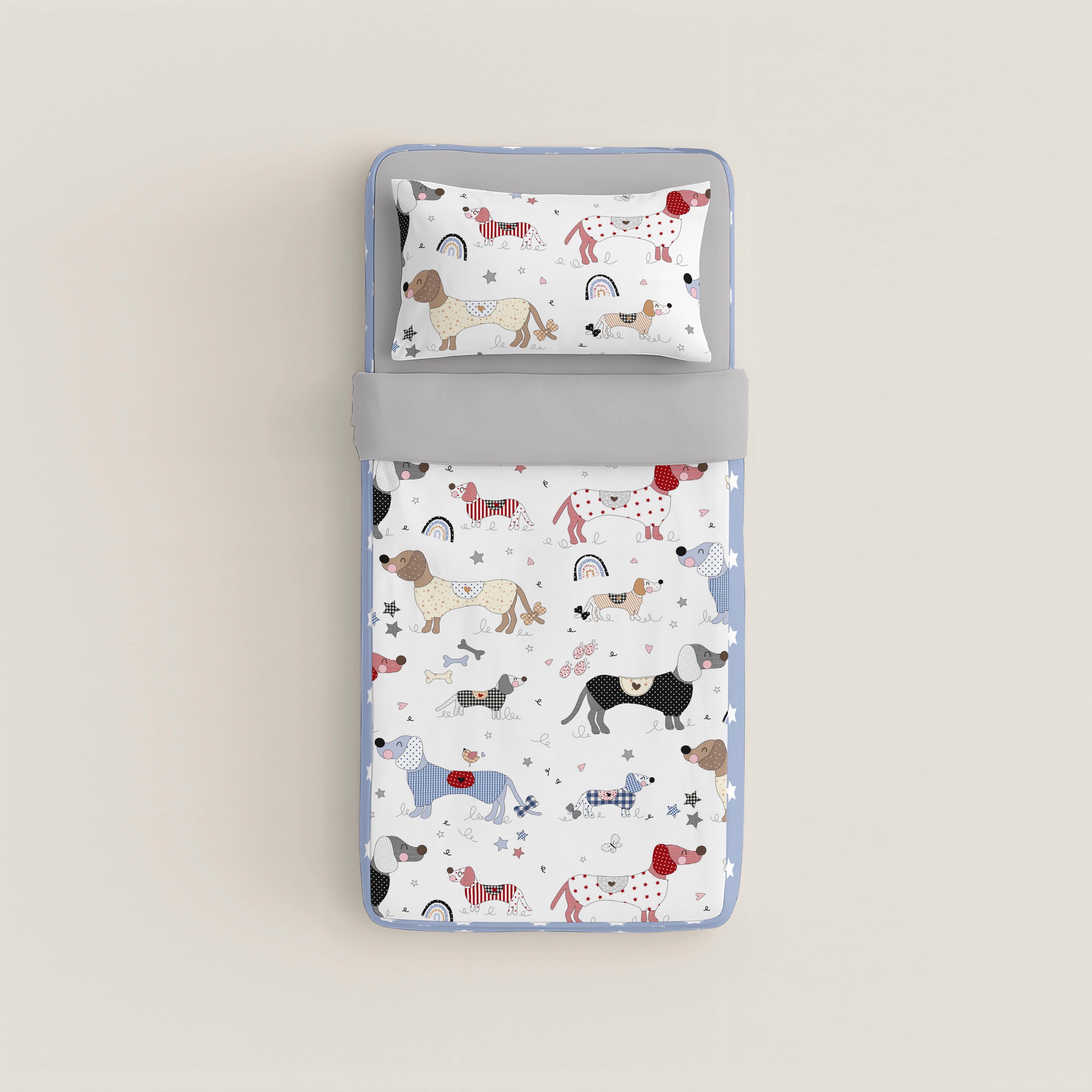 SACO NÓRDICO INFANTIL DOGGY PATCH 100% ALGODÓN