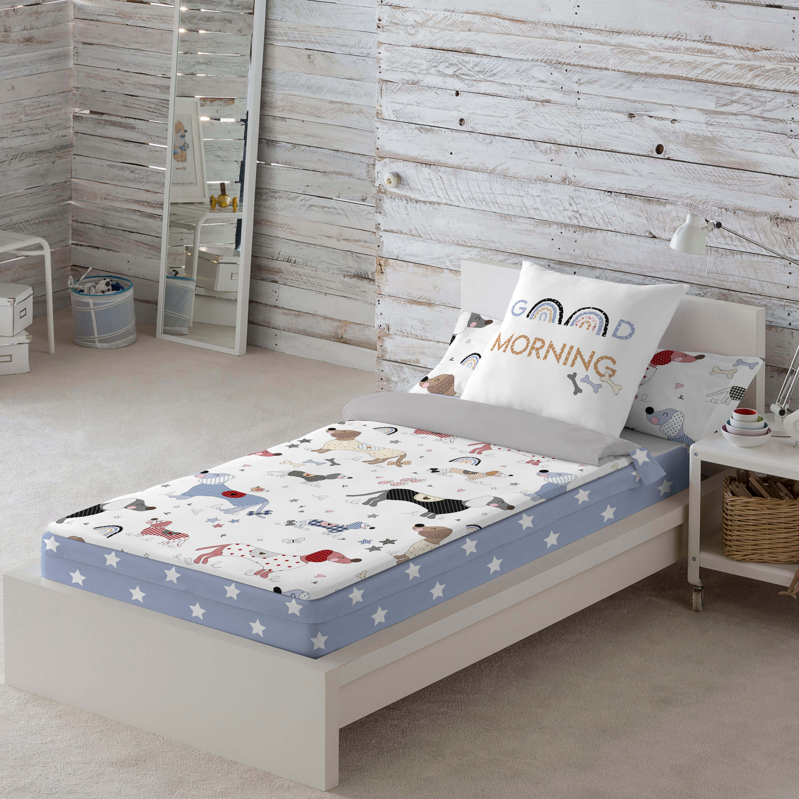 SACO NÓRDICO INFANTIL DOGGY PATCH 100% ALGODÓN