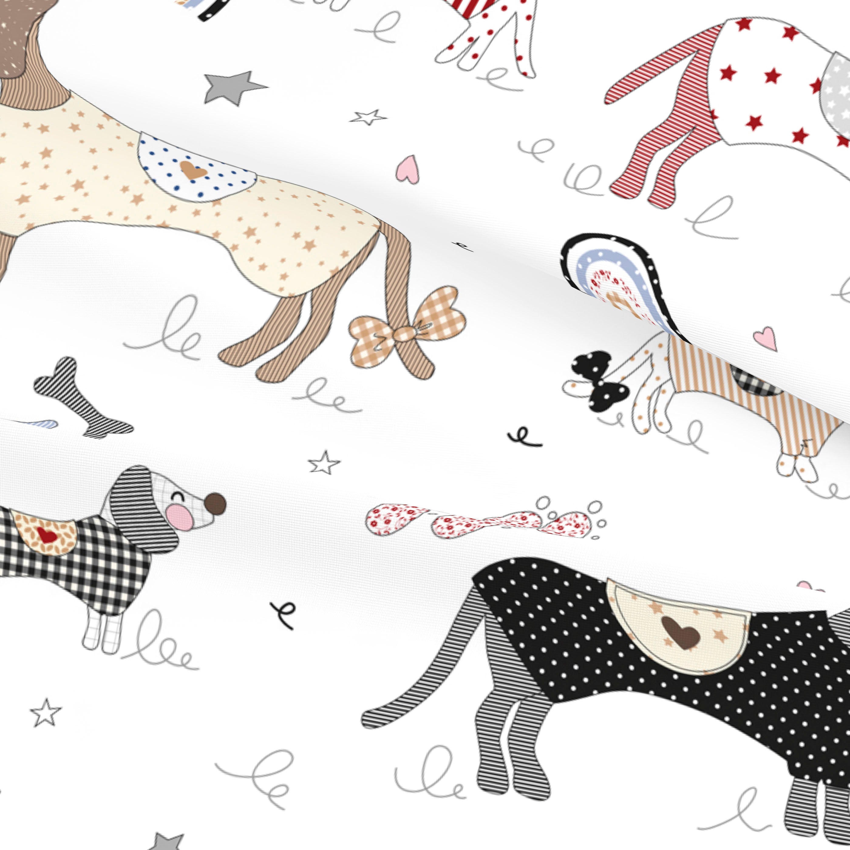 JUEGO SÁBANAS ESTAMPADAS INFANTIL DOGGY PATCH 100% ALGODÓN