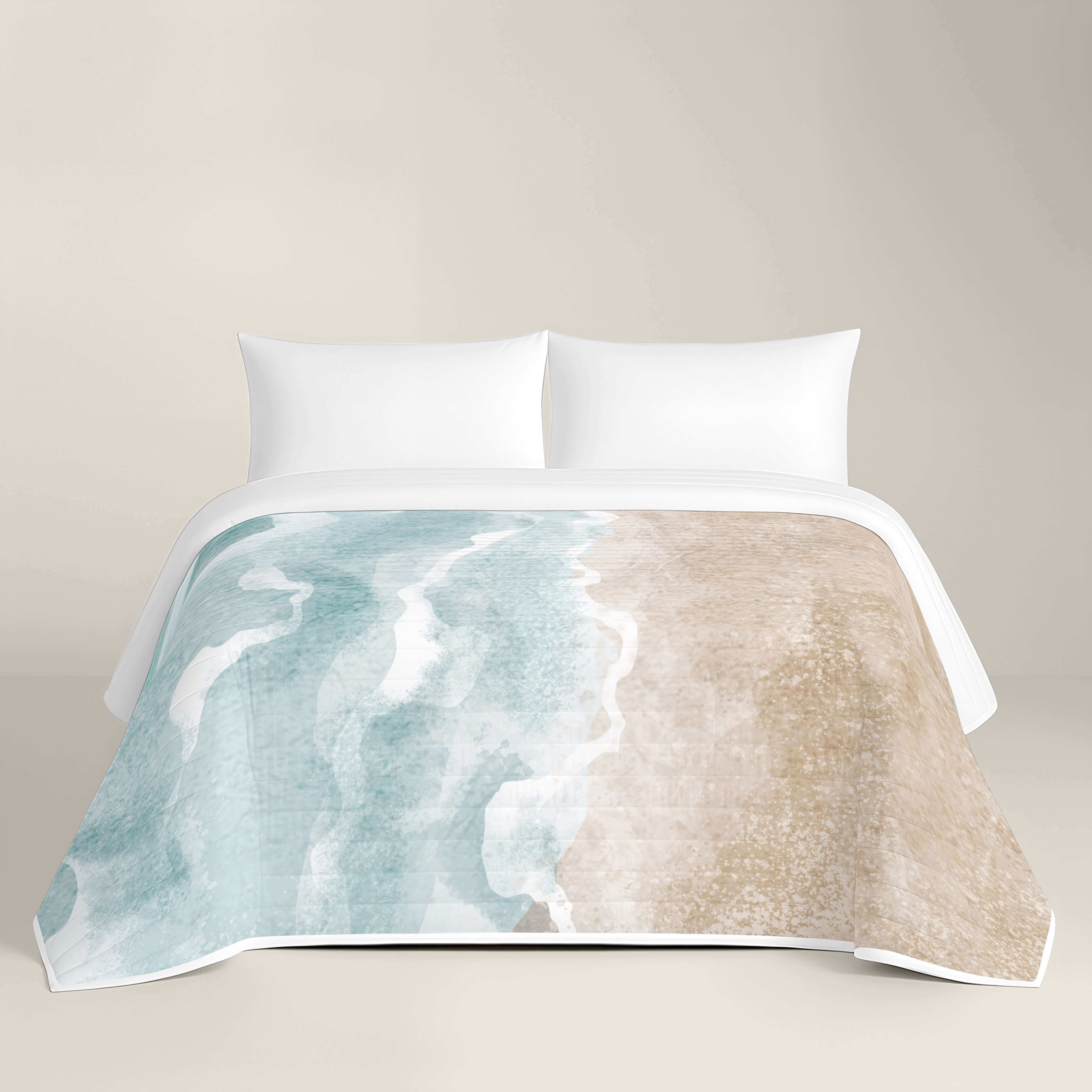 COLCHA BOUTI ESTAMPADA SEA SALT 100% ALGODÓN