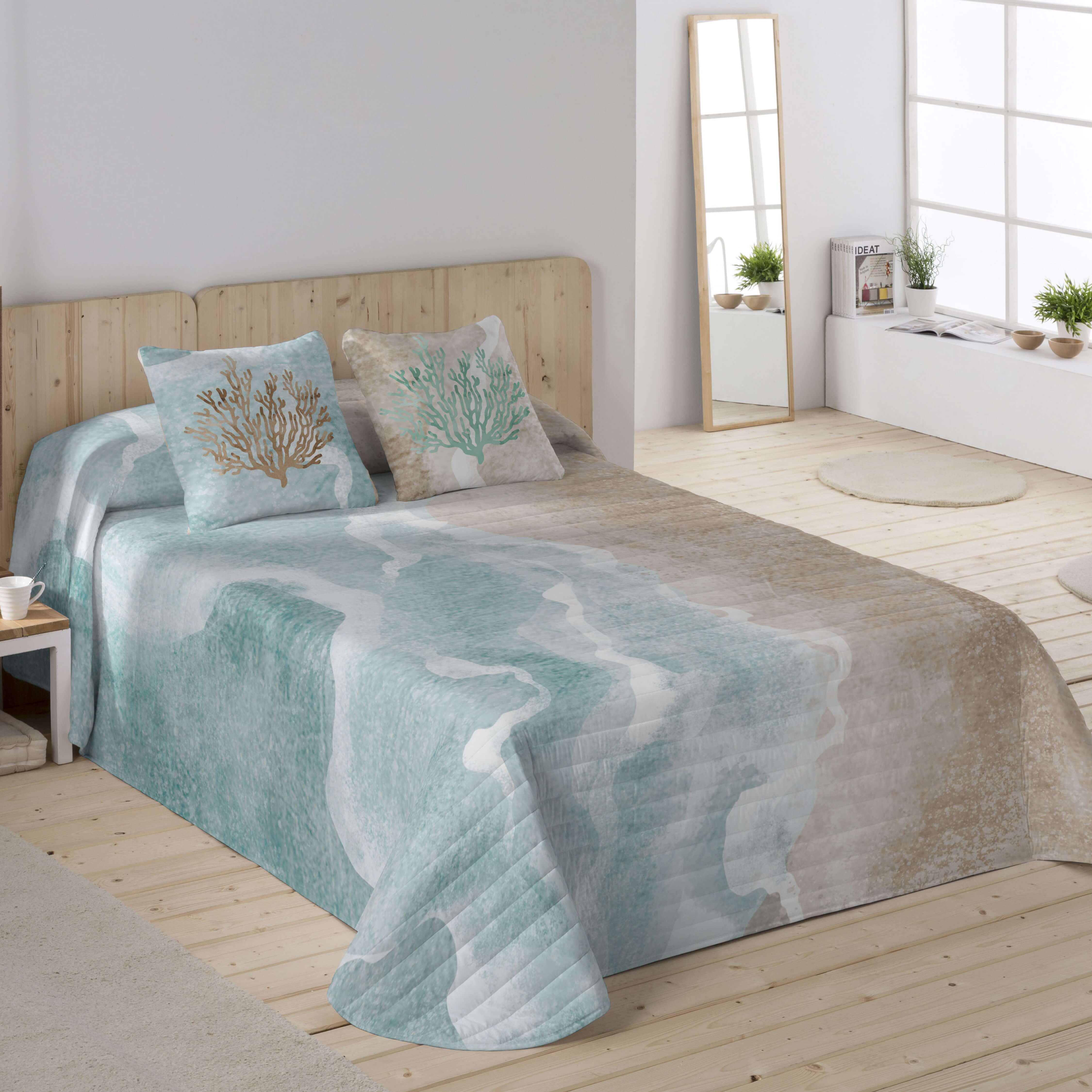 COLCHA BOUTI ESTAMPADA SEA SALT 100% ALGODÓN