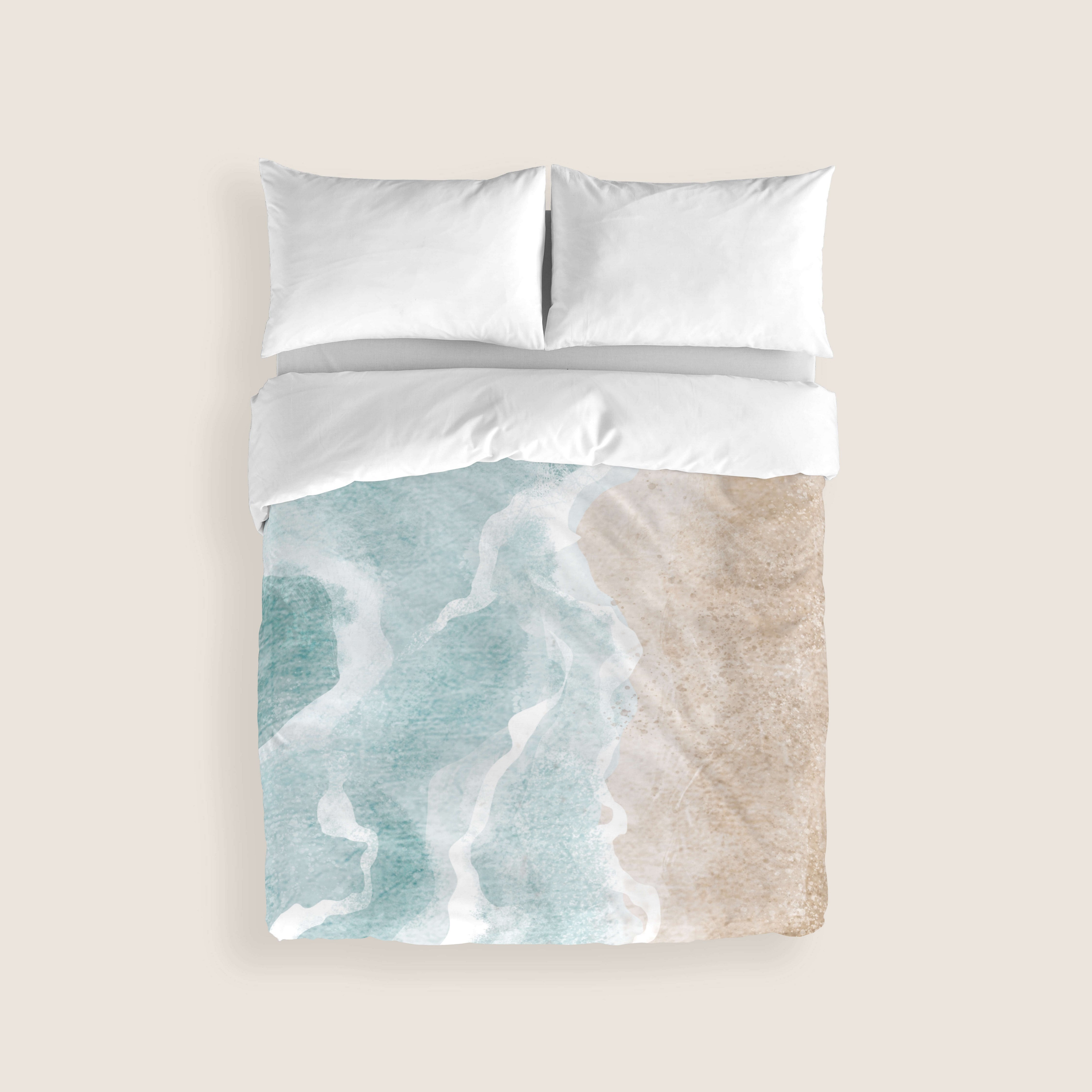 FUNDA NÓRDICA ESTAMPADA SEA SALT 100% ALGODÓN