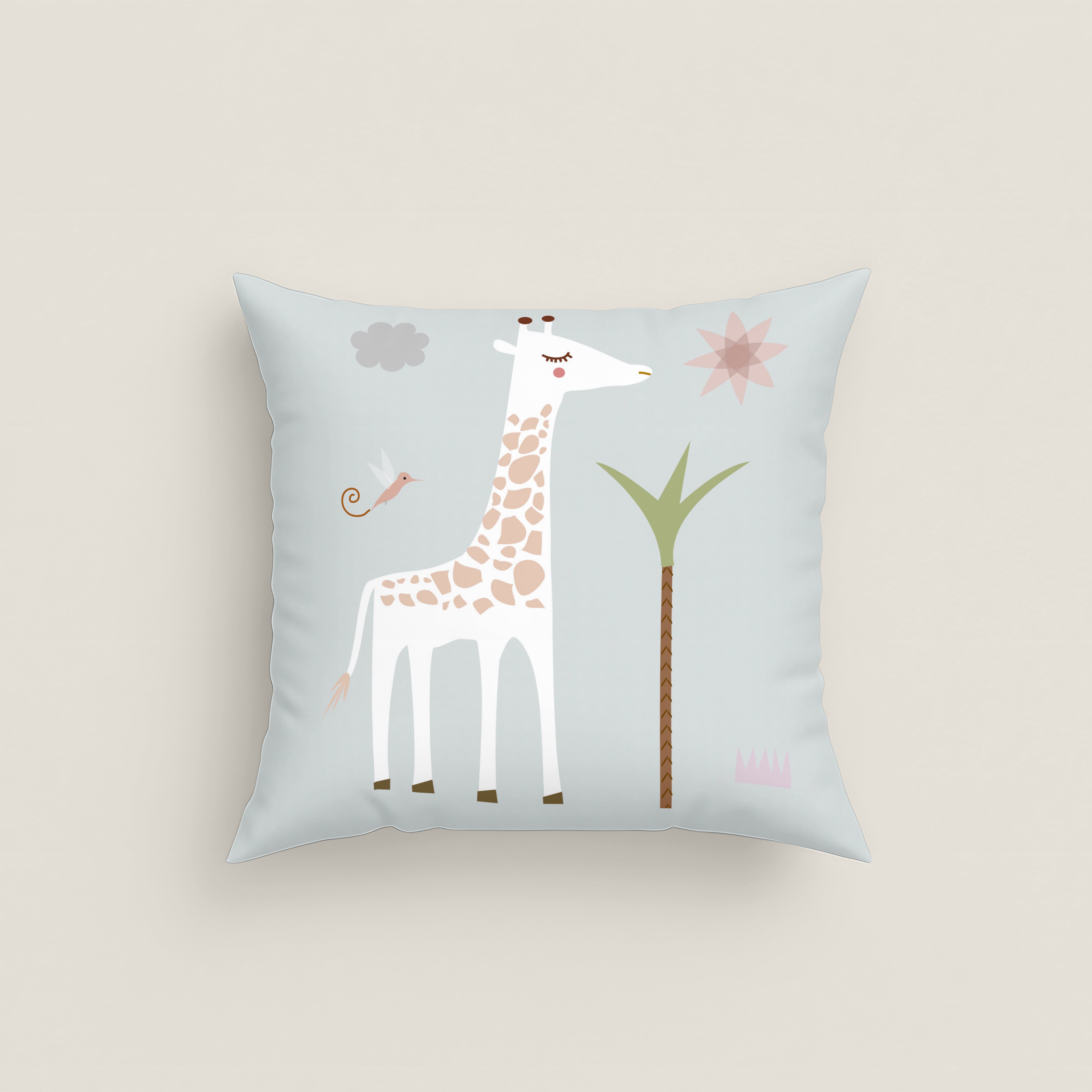 FUNDA DE COJÍN INFANTIL ESTAMPADO EXPLORADORA 100% ALGODÓN