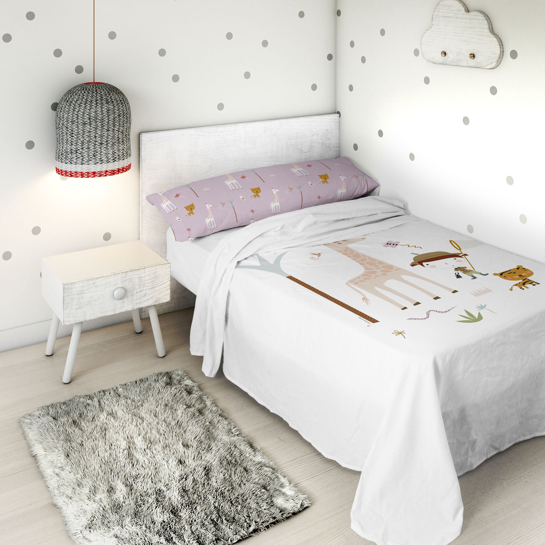 SET LENZUOLA STAMPATE PER BAMBINI EXPLORER 100% COTONE