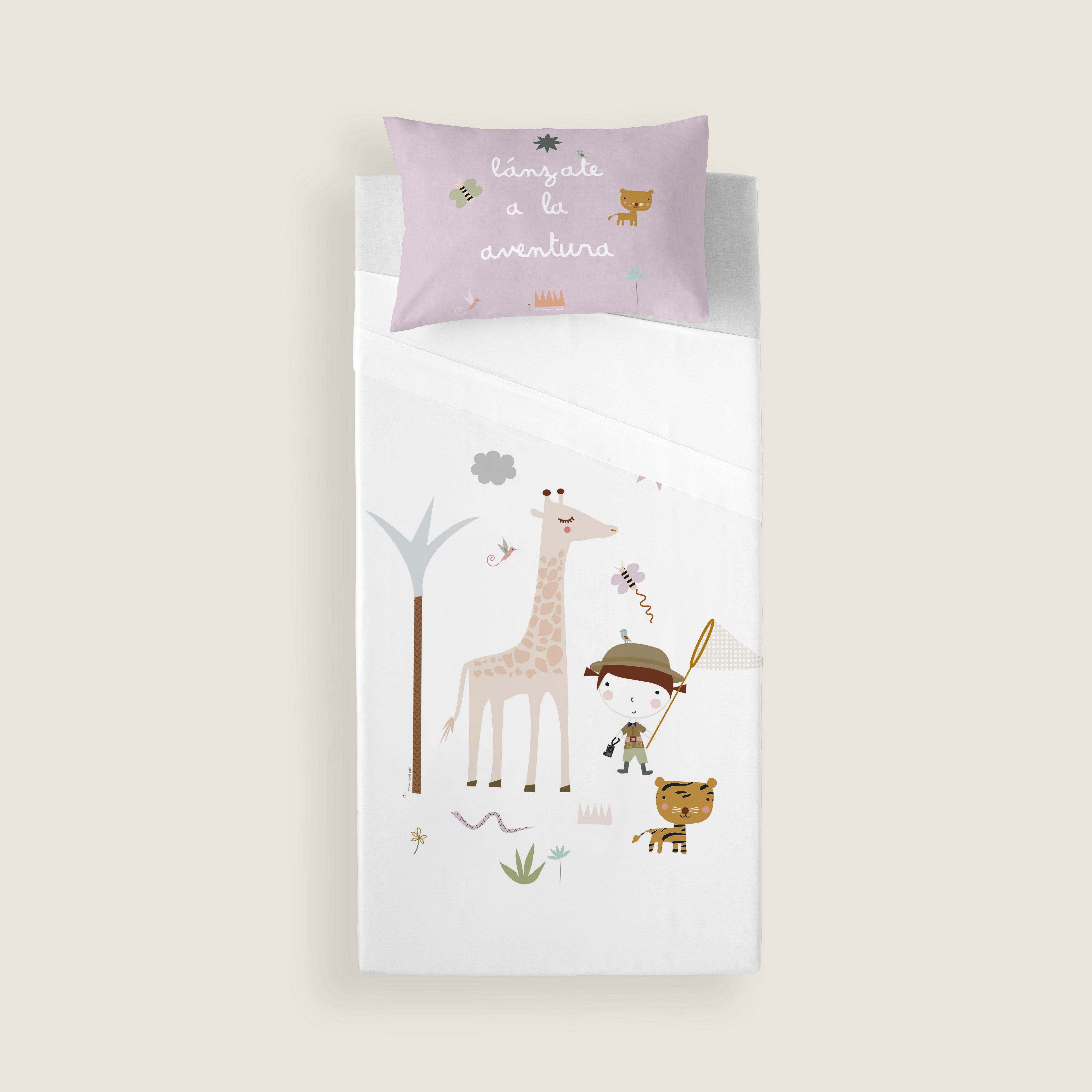 JUEGO DE SÁBANAS CUNA BEBÉ EXPLORADORA 100% ALGODÓN