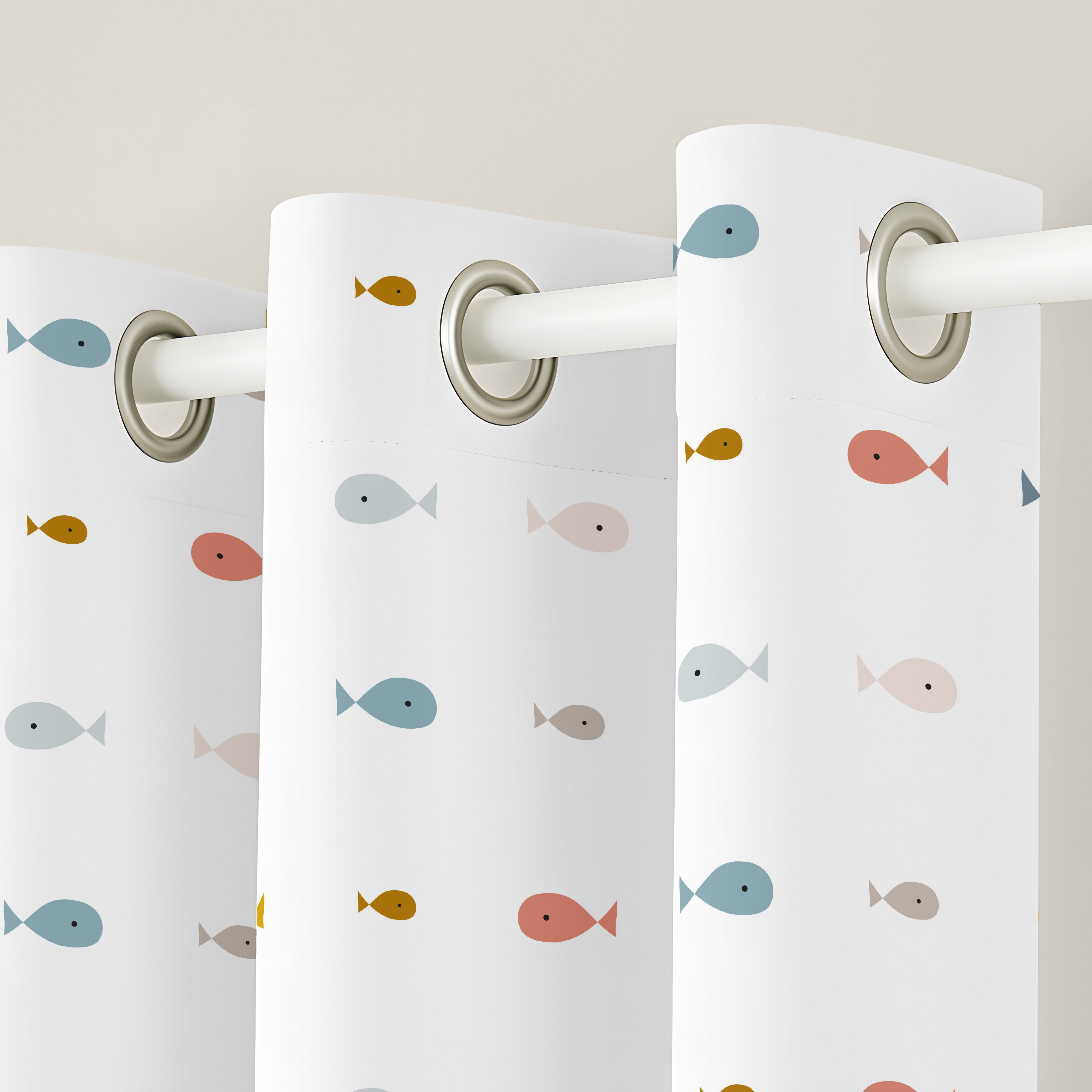 CORTINA INFANTIL MAPAMUNDI 100% ALGODÓN