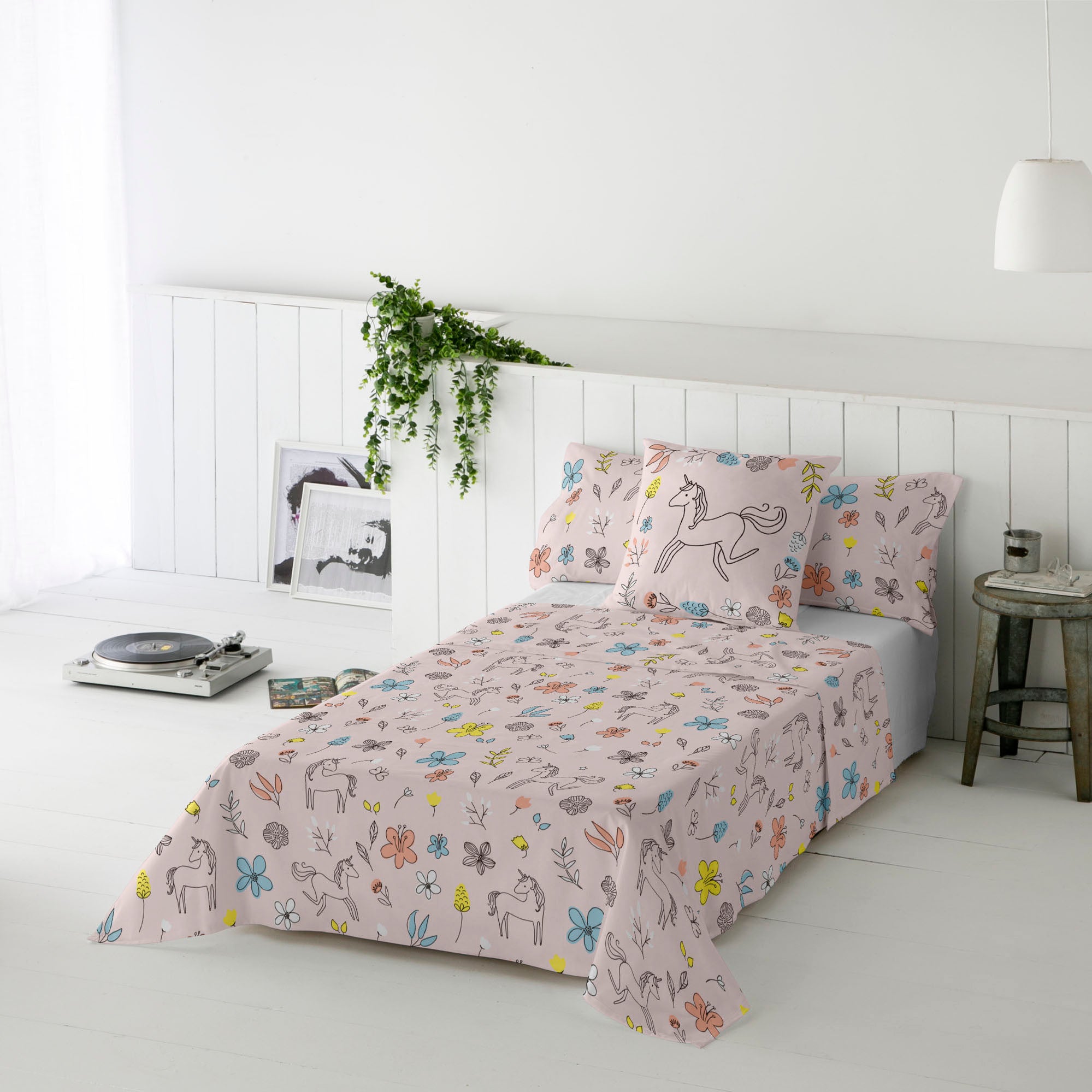 JUEGO SÁBANAS ESTAMPADAS INFANTIL DINKY 100% ALGODÓN