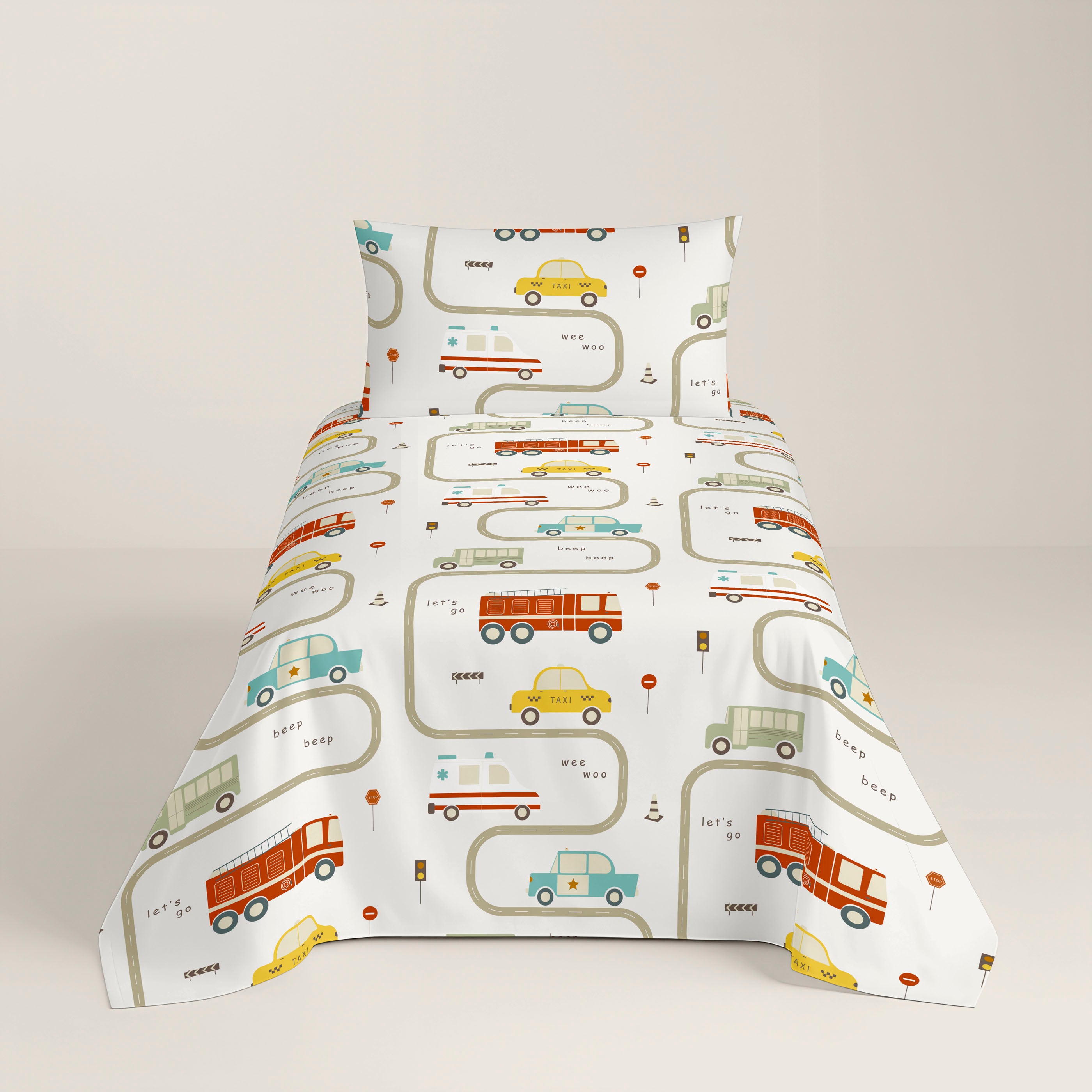 JUEGO SÁBANAS ESTAMPADAS INFANTIL GREM 100% ALGODÓN