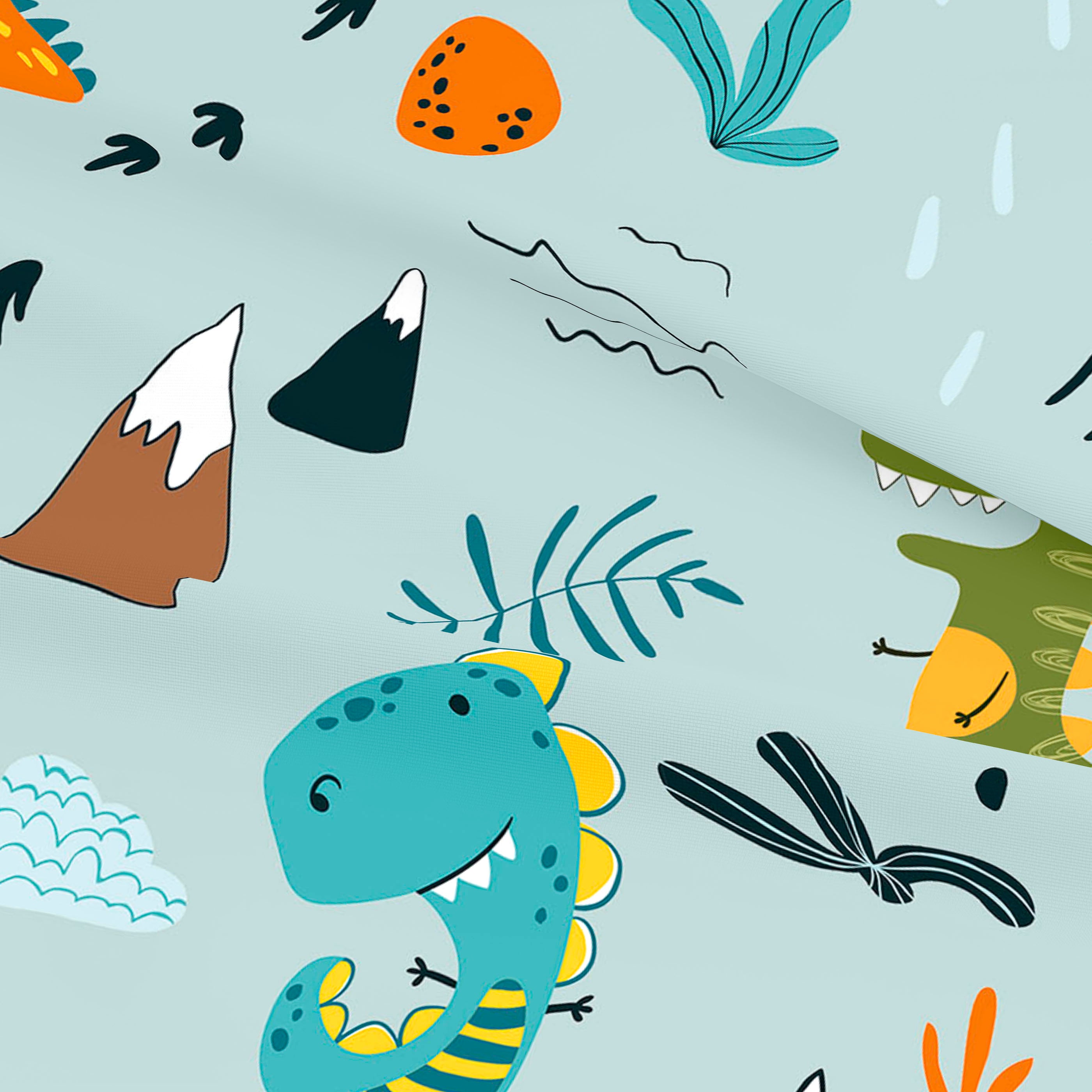 JUEGO SÁBANAS ESTAMPADAS INFANTIL SAURUS 100% ALGODÓN