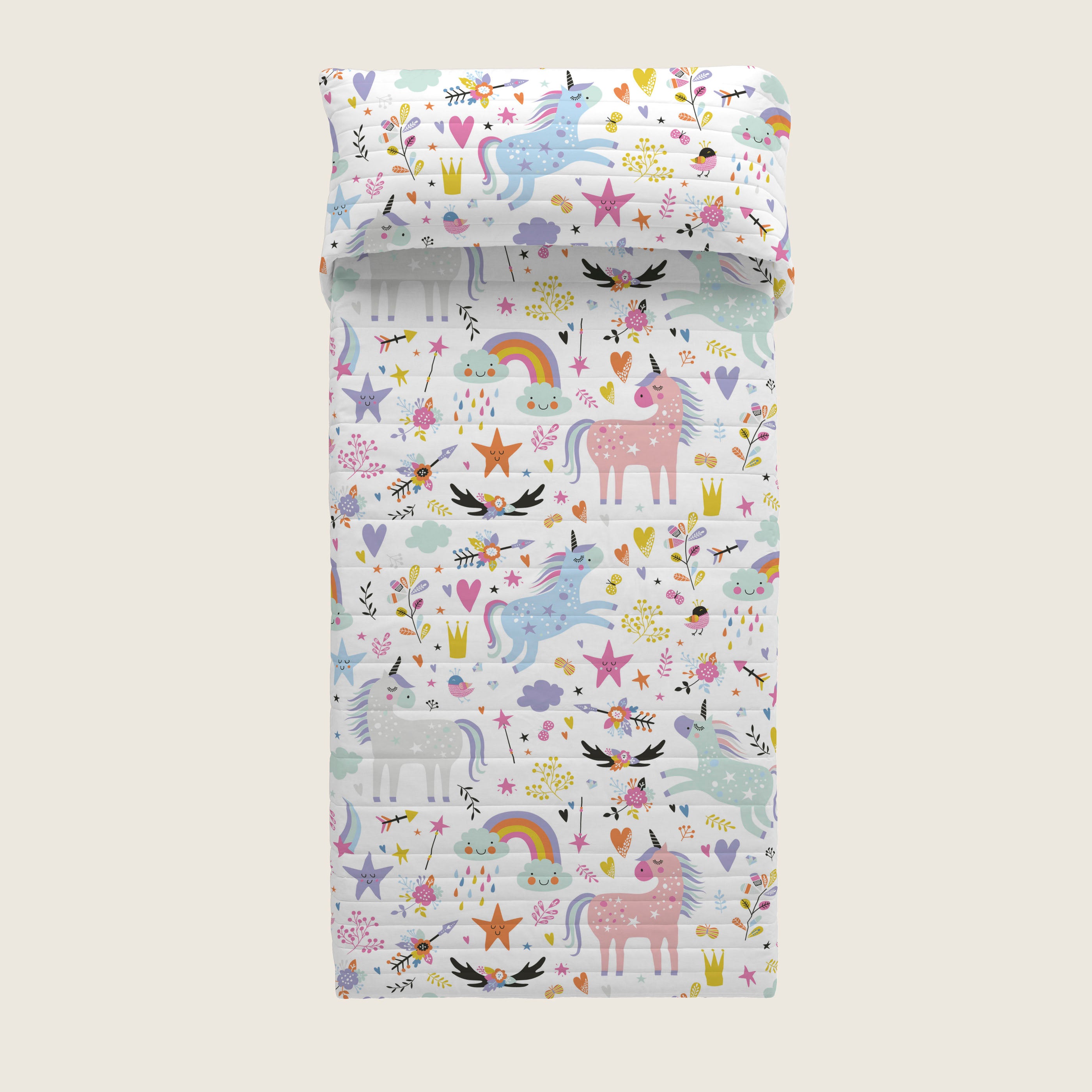 COLCHA BOUTI ESTAMPADA INFANTIL SPARKLY 100% ALGODÓN