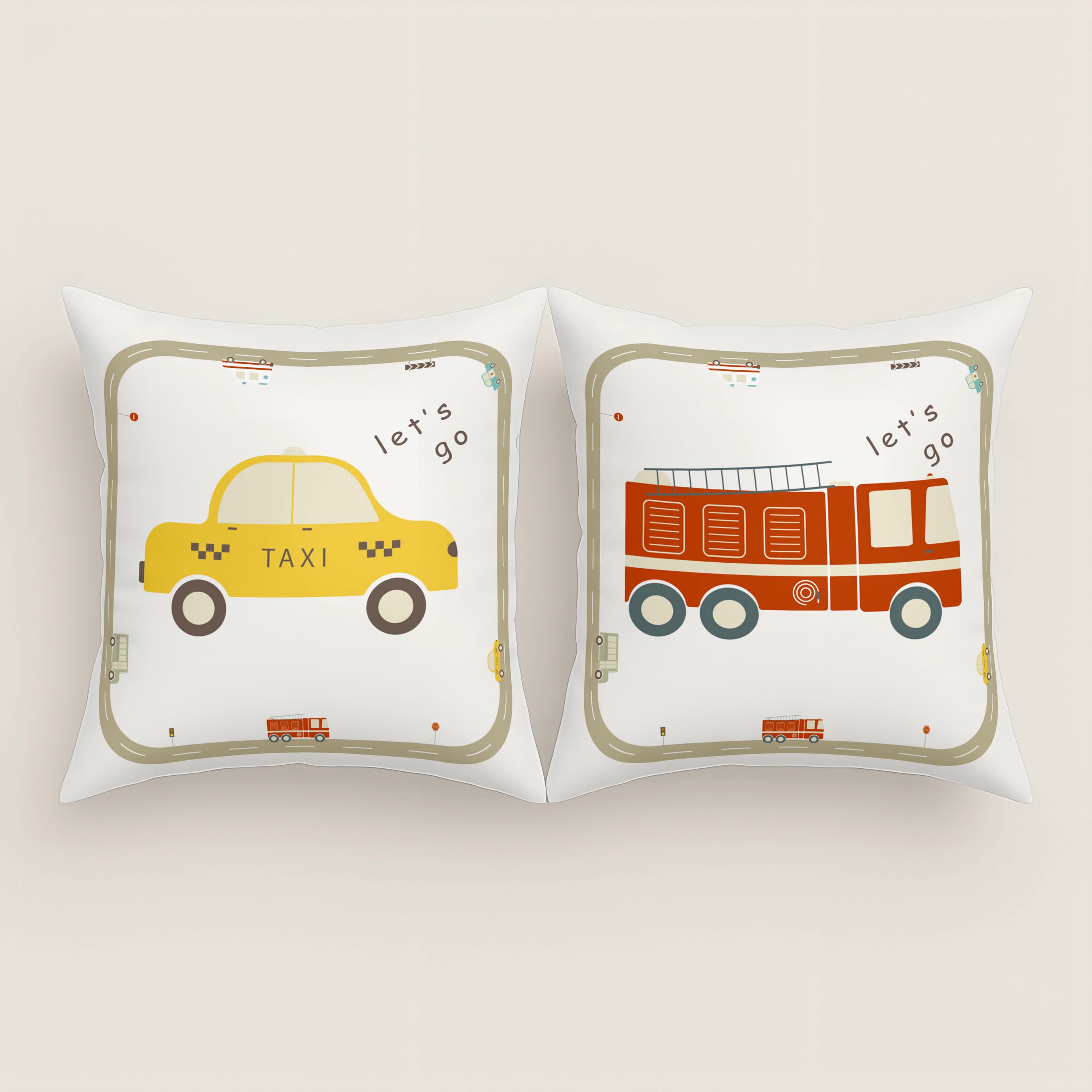 FUNDA DE COJÍN INFANTIL ESTAMPADO GREM 100% ALGODÓN