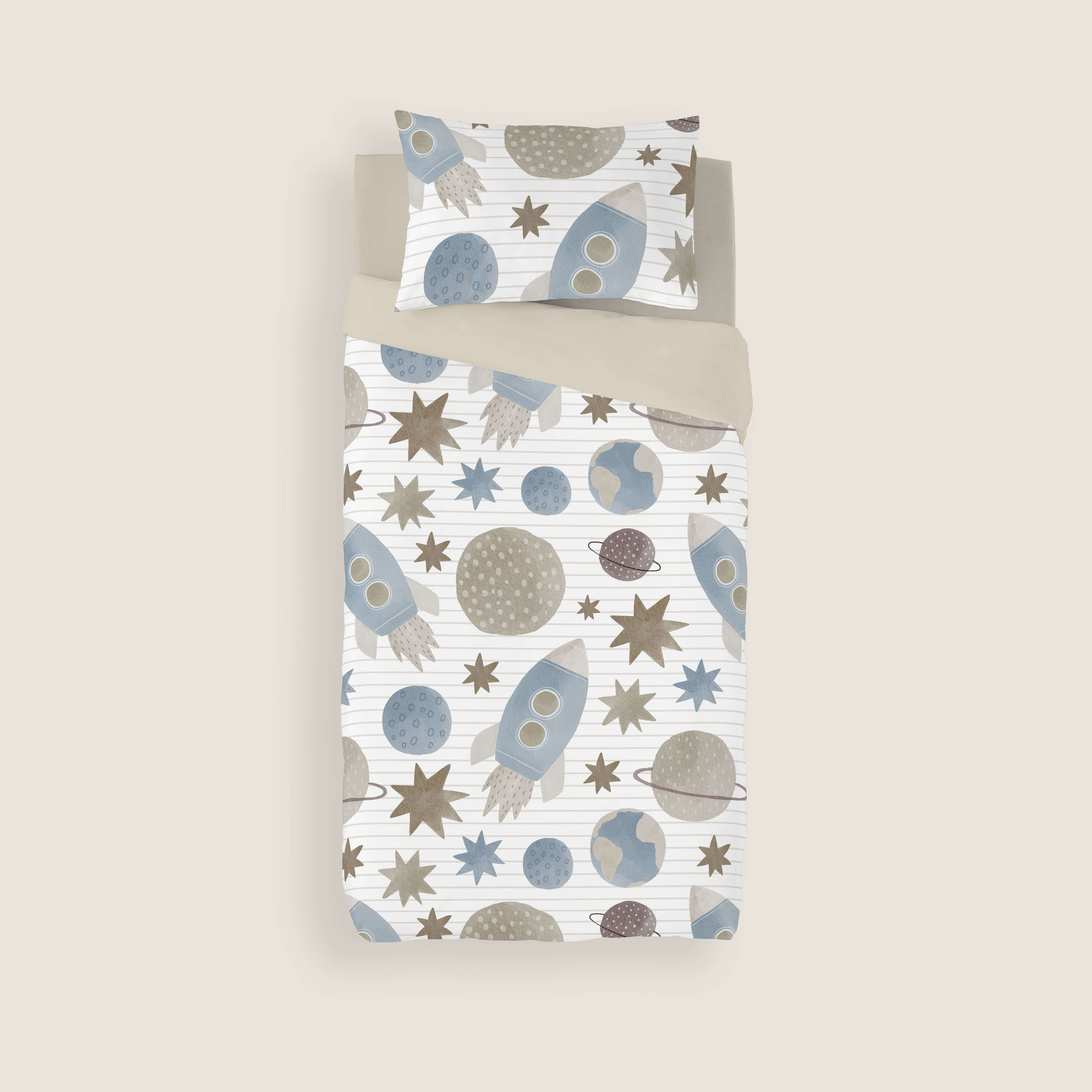 FUNDA NÓRDICA ESTAMPADA INFANTIL ORION 100% ALGODÓN