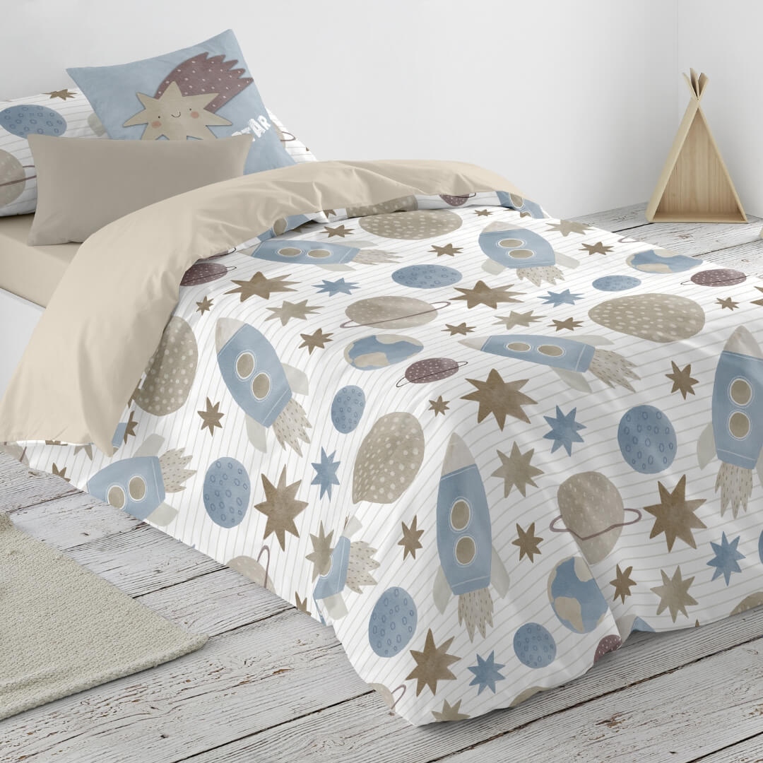 FUNDA NÓRDICA ESTAMPADA INFANTIL ORION 100% ALGODÓN