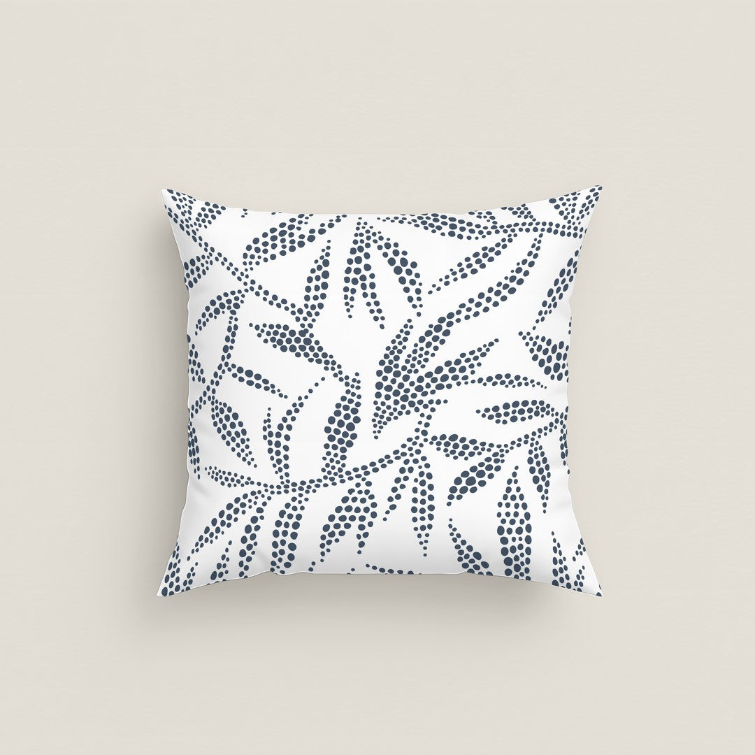 FUNDA DE COJÍN ESTAMPADO WAKIA BLUE 100% ALGODÓN