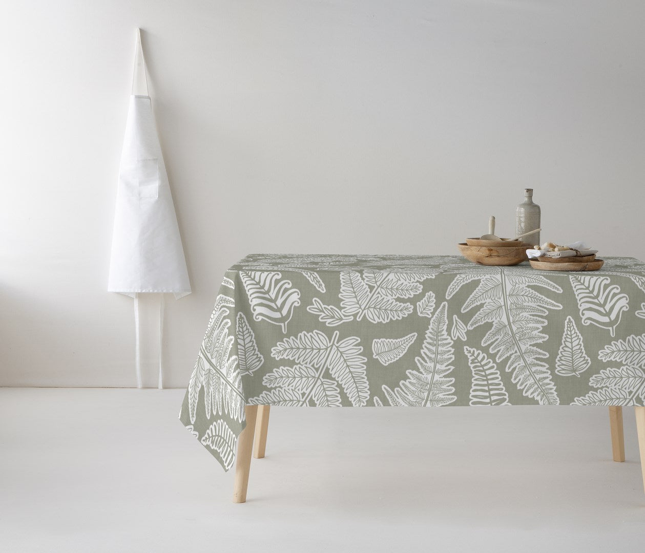 MANTEL ESTAMPADO ANTIMANCHAS BOSCO GREEN