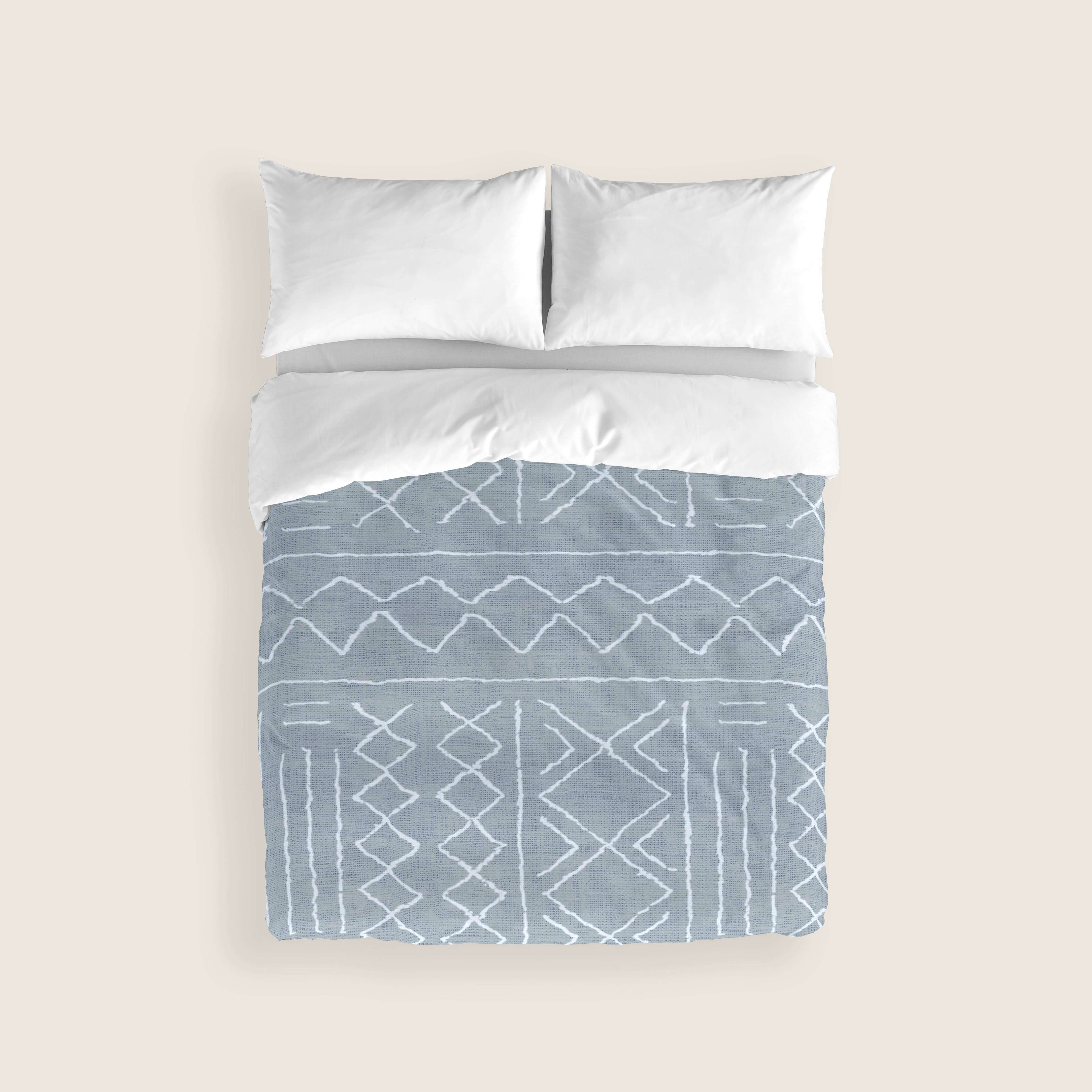 FUNDA NÓRDICA ESTAMPADA NAUEK GREY 100% ALGODÓN