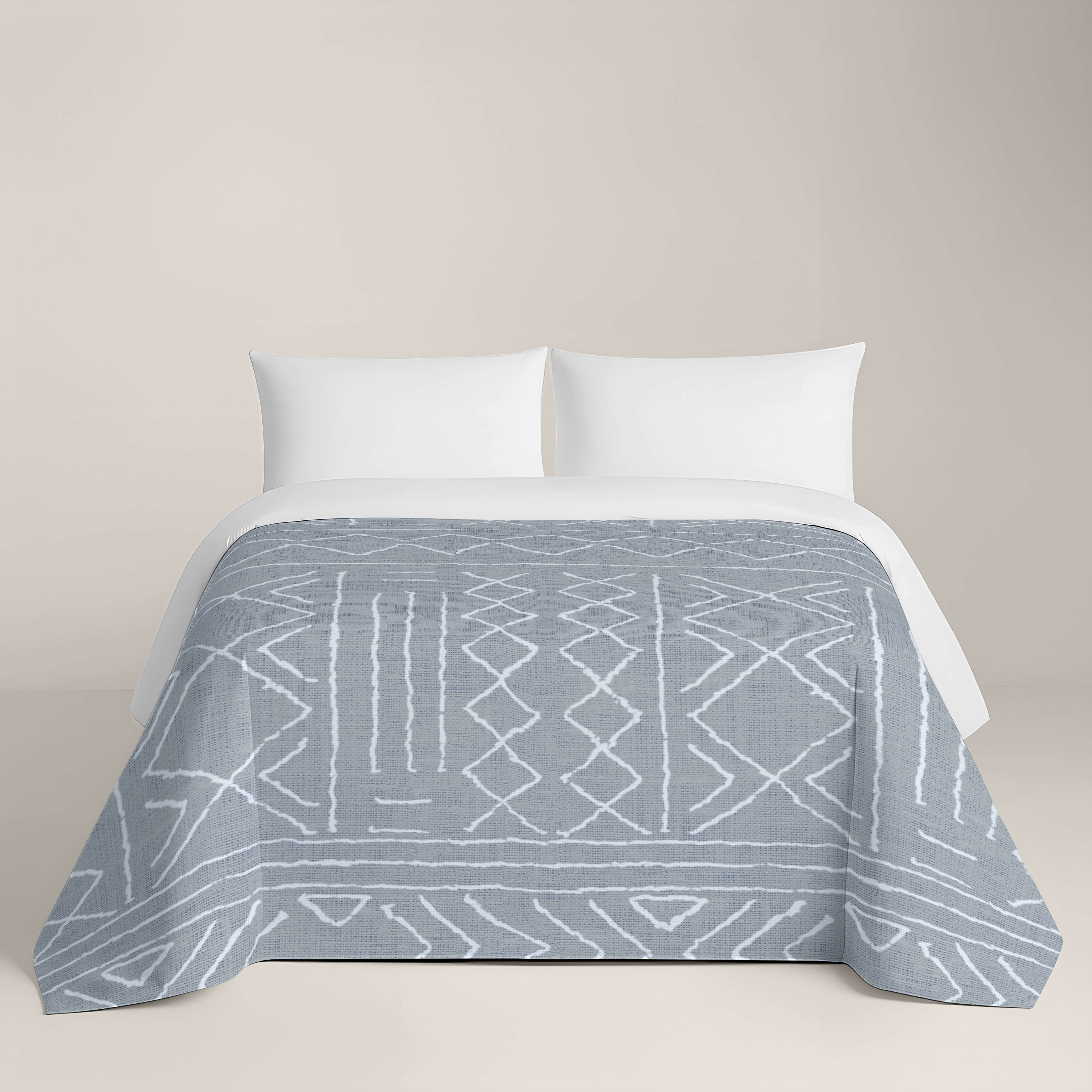 FUNDA NÓRDICA ESTAMPADA NAUEK GREY 100% ALGODÓN