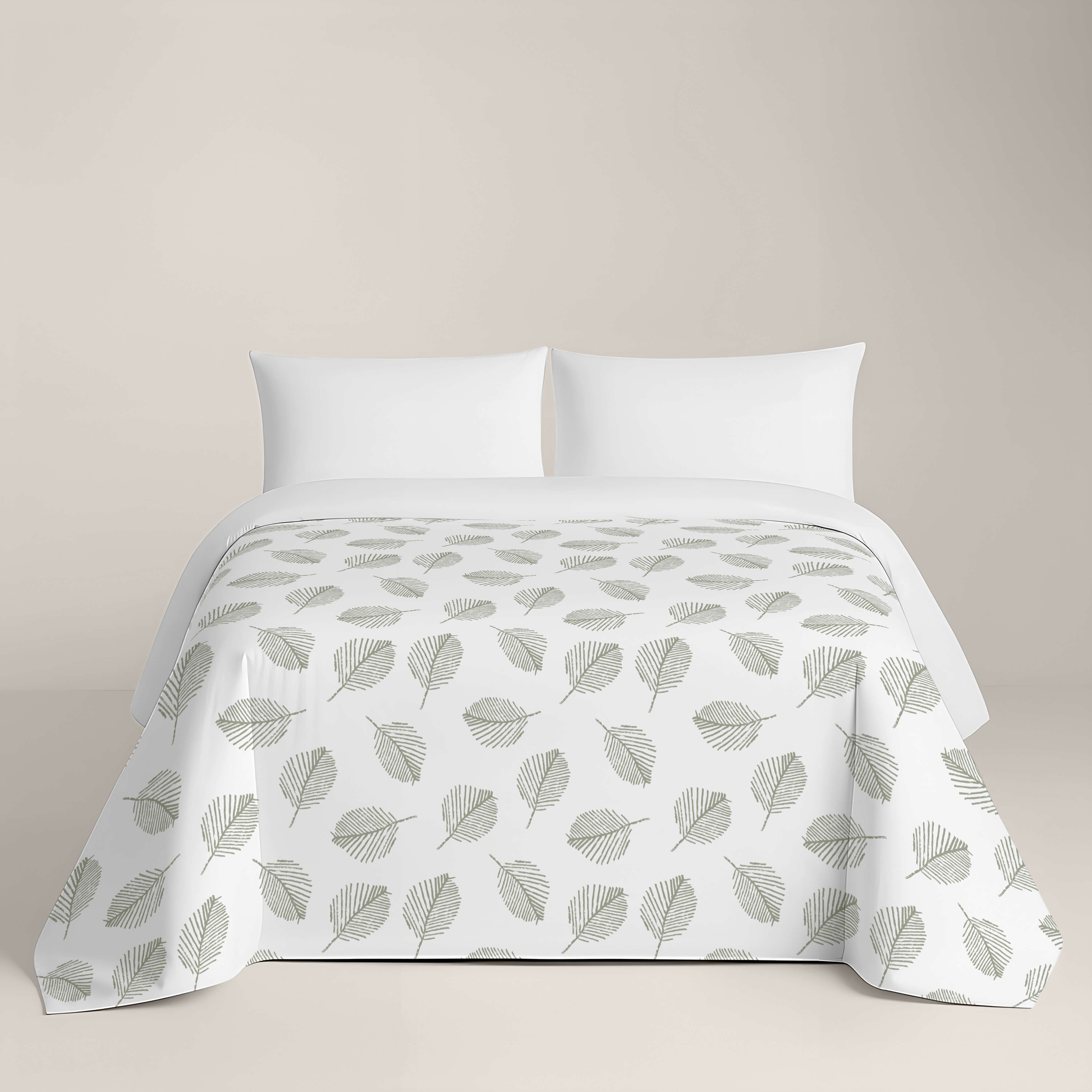 FUNDA NÓRDICA ESTAMPADA JAHO SAGE 100% ALGODÓN