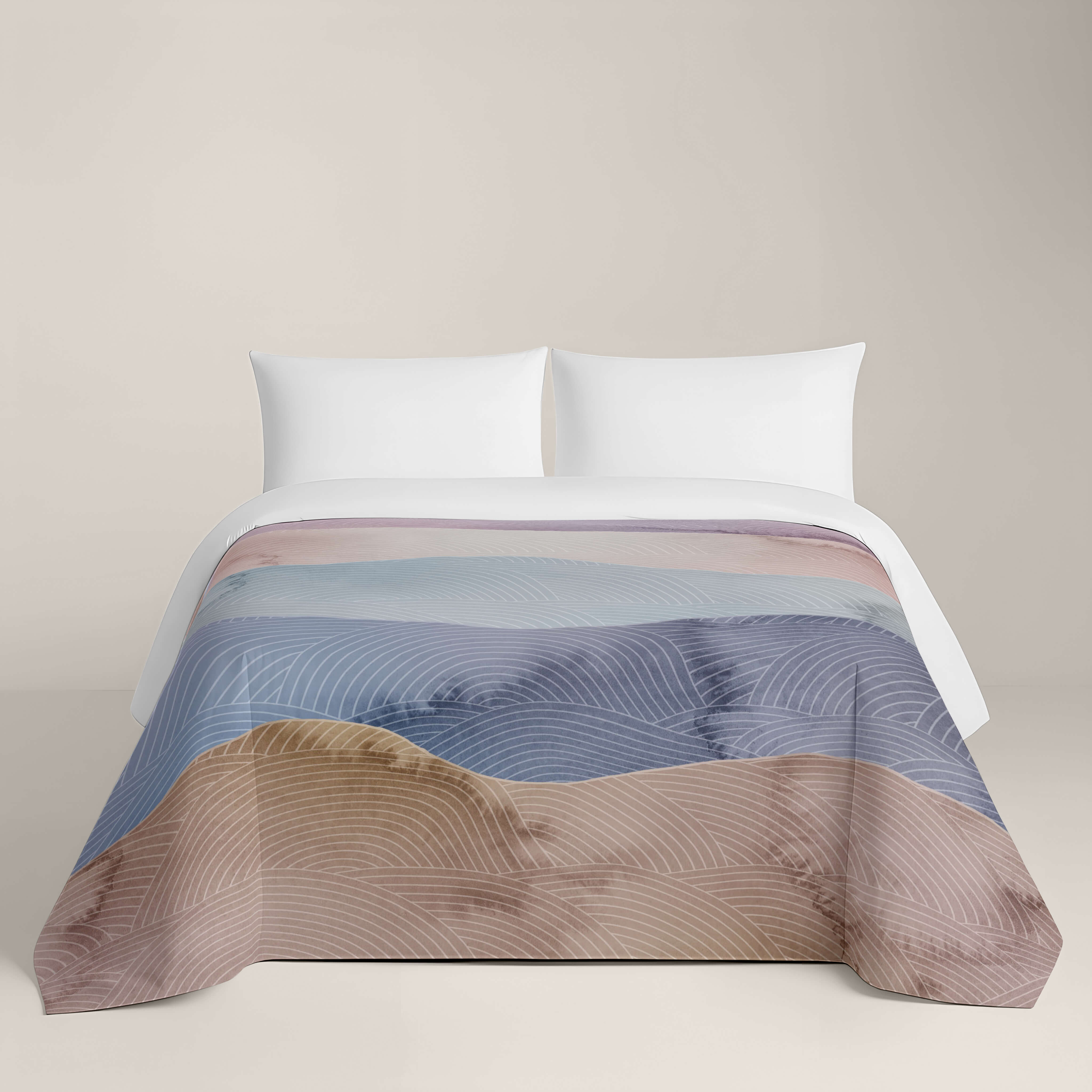 FUNDA NÓRDICA ESTAMPADA OCEAN BLUE 100% ALGODÓN