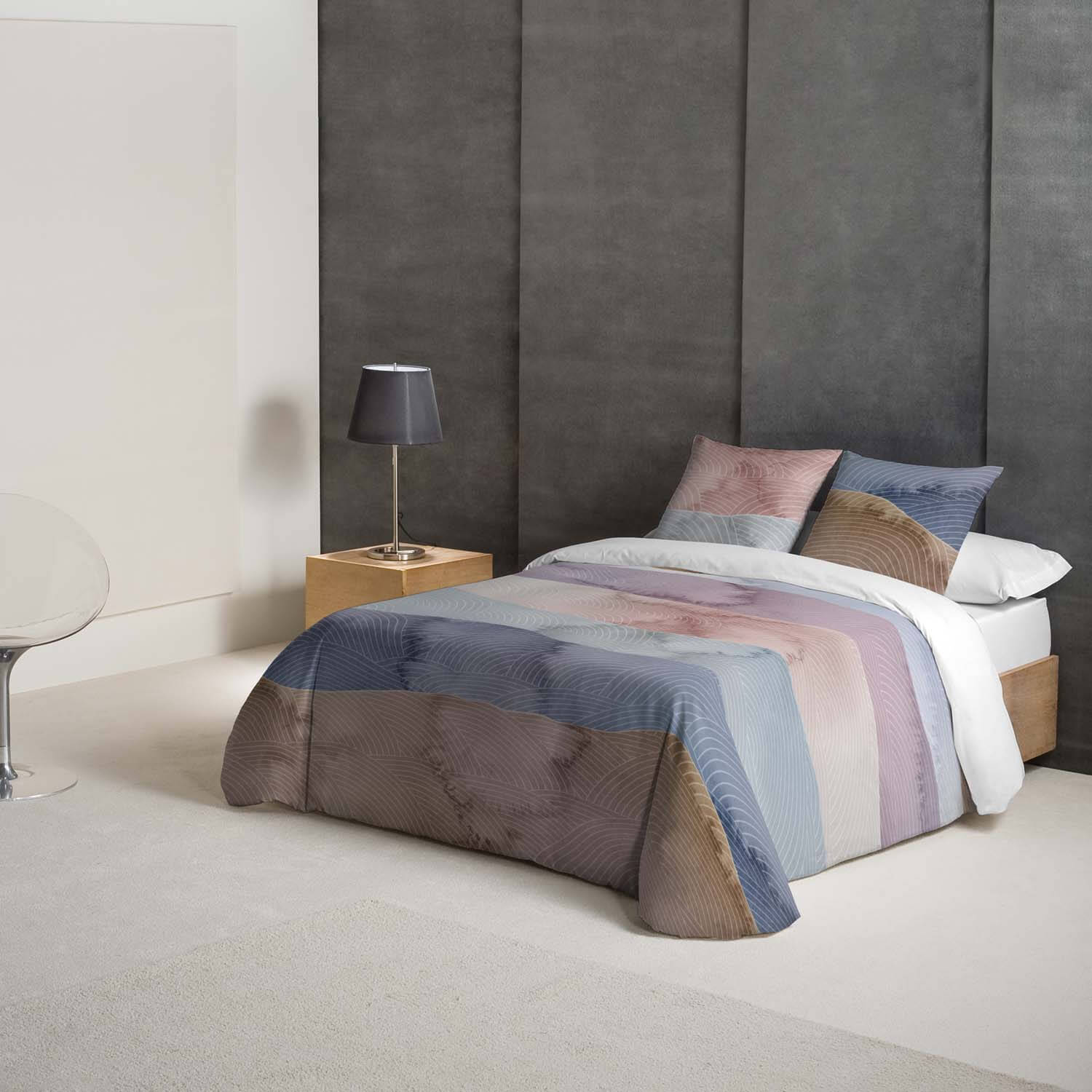 FUNDA NÓRDICA ESTAMPADA OCEAN BLUE 100% ALGODÓN