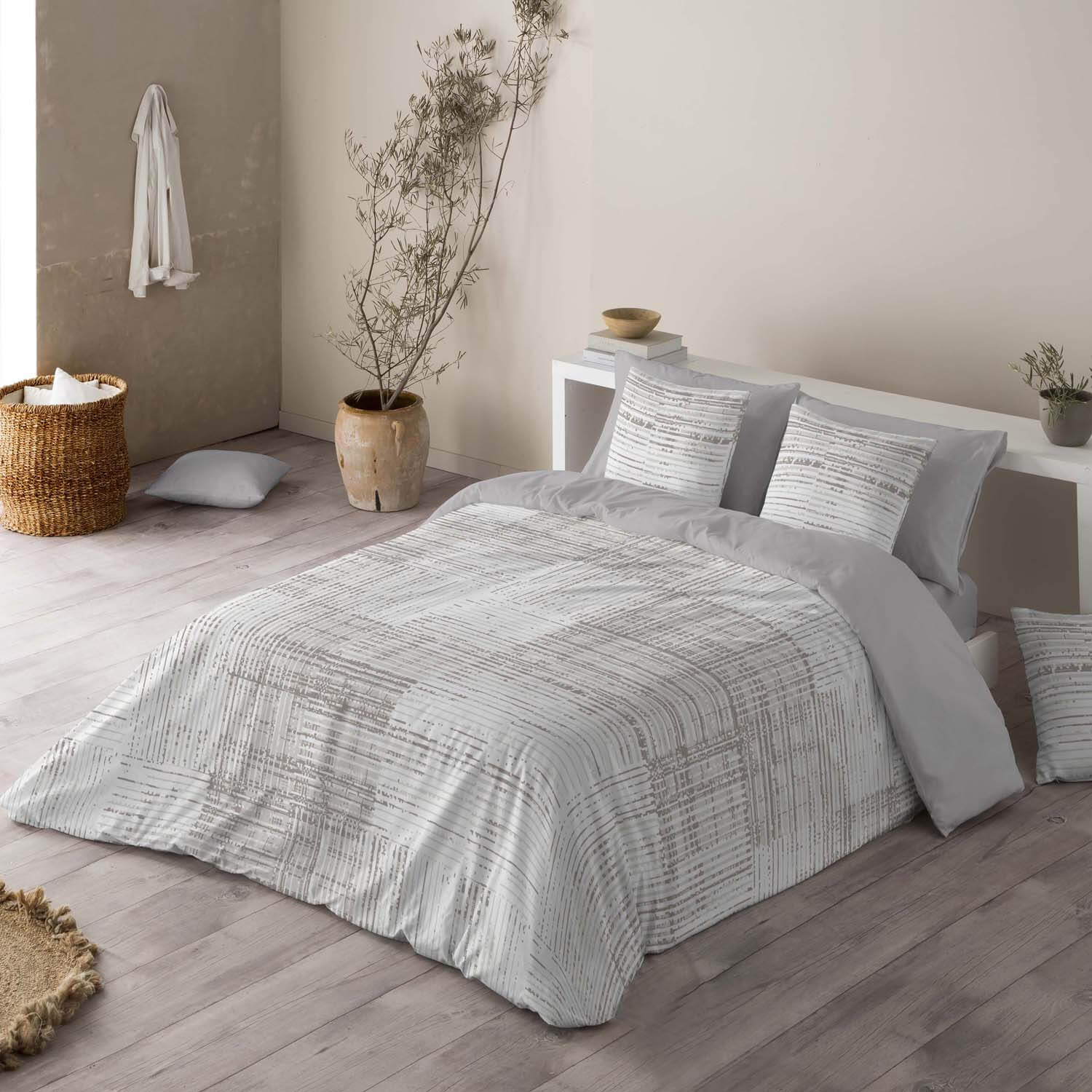 FUNDA NÓRDICA ESTAMPADA TEXTURE 100% ALGODÓN