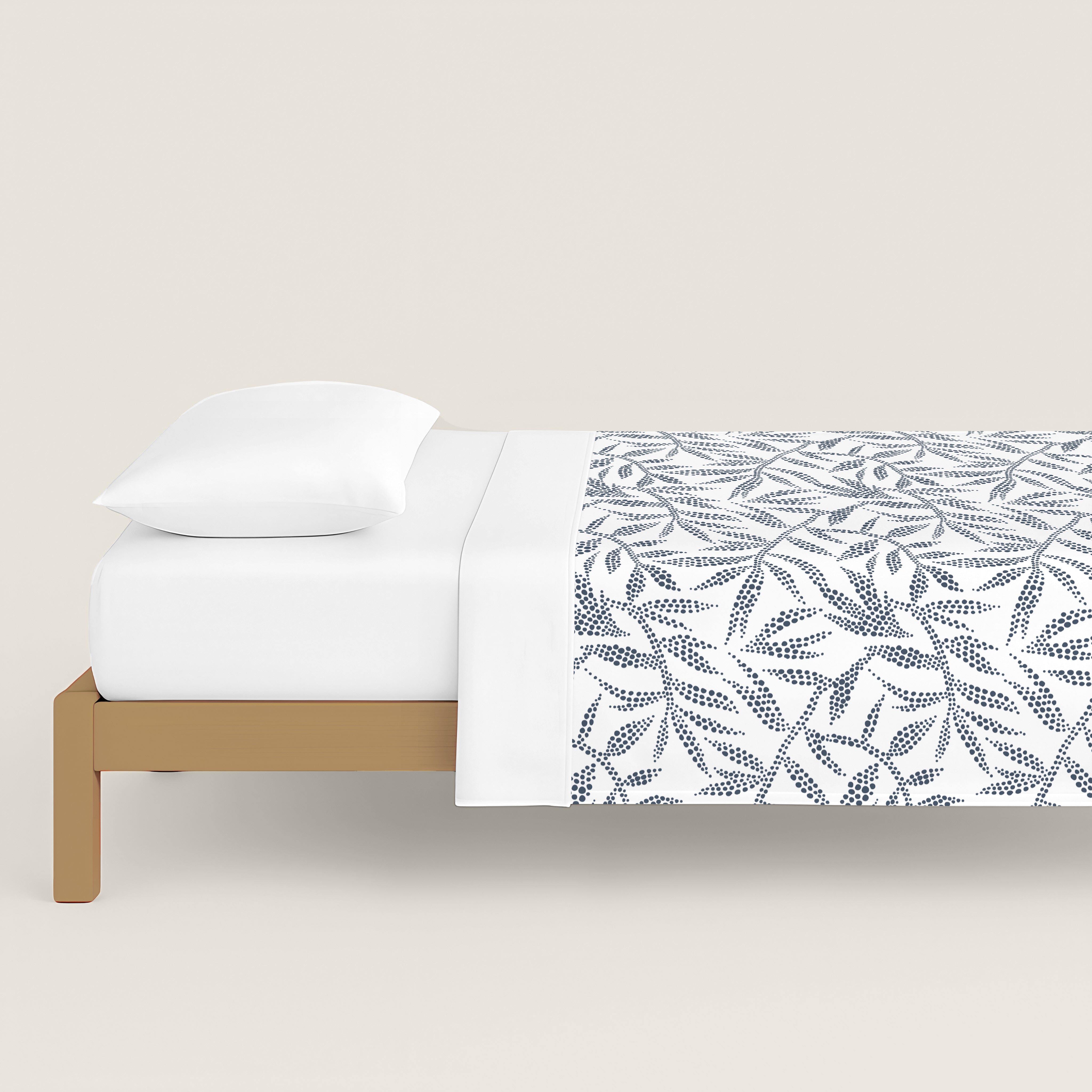 FUNDA NÓRDICA ESTAMPADA WAKIA BLUE 100% ALGODÓN