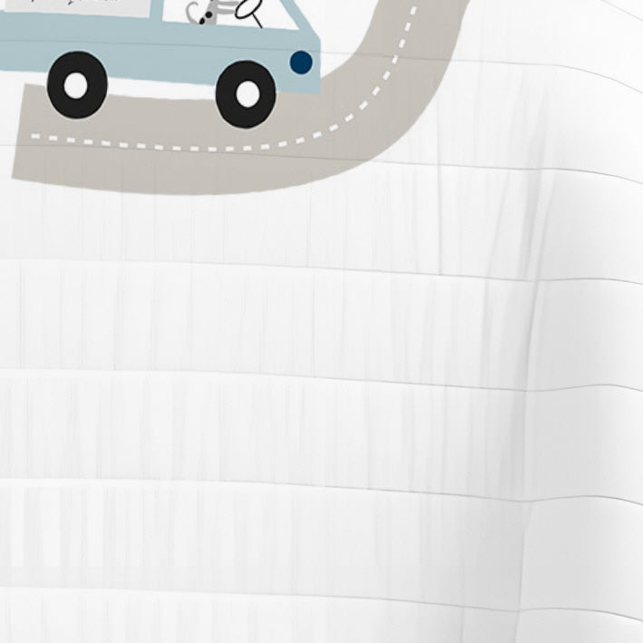 COLCHA BOUTI REVERSIBLE ESTAMPADA BEBÉ CUNA TRANSPORTES 100% ALGODÓN